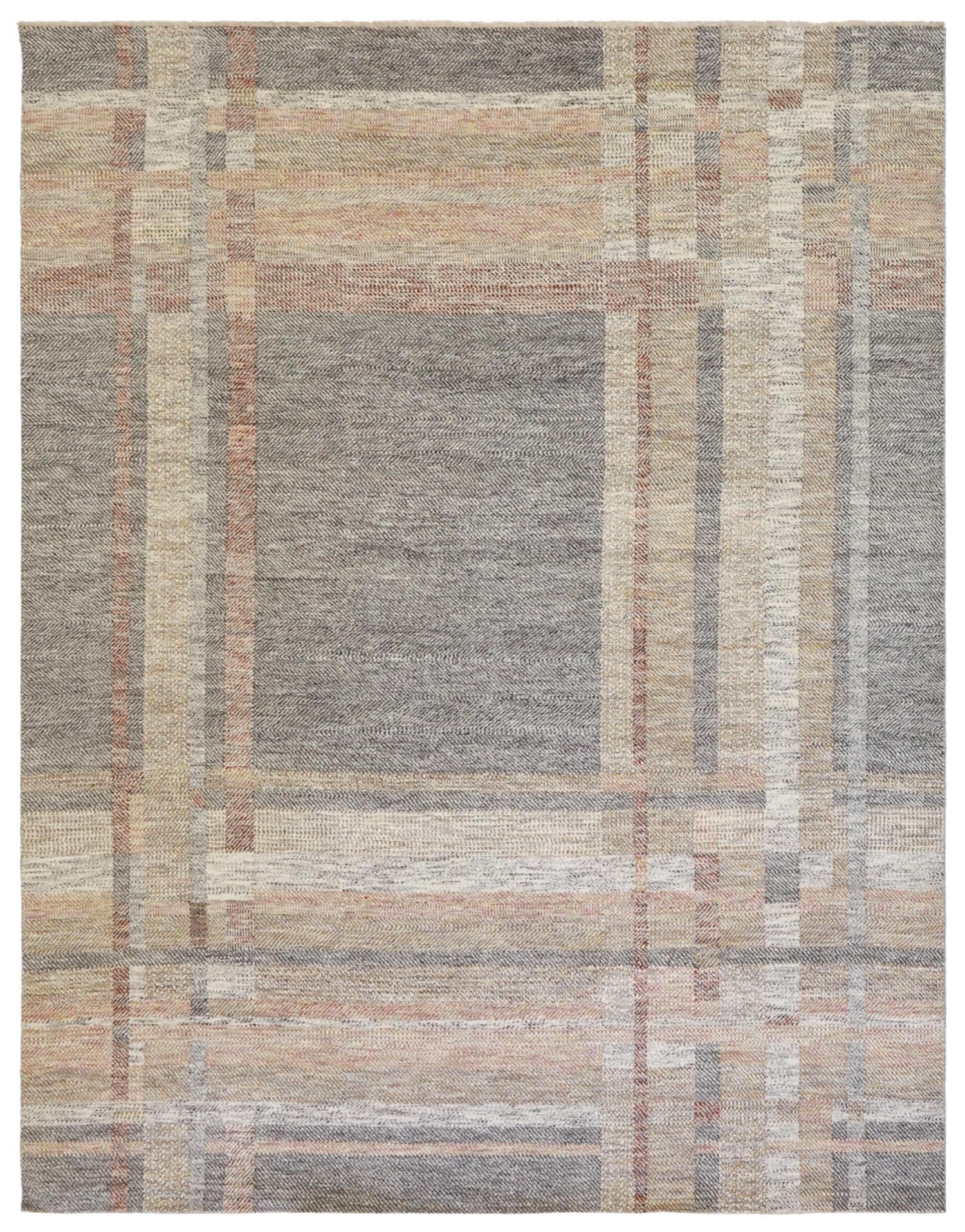 Gingham Handwoven Contemporary Rug