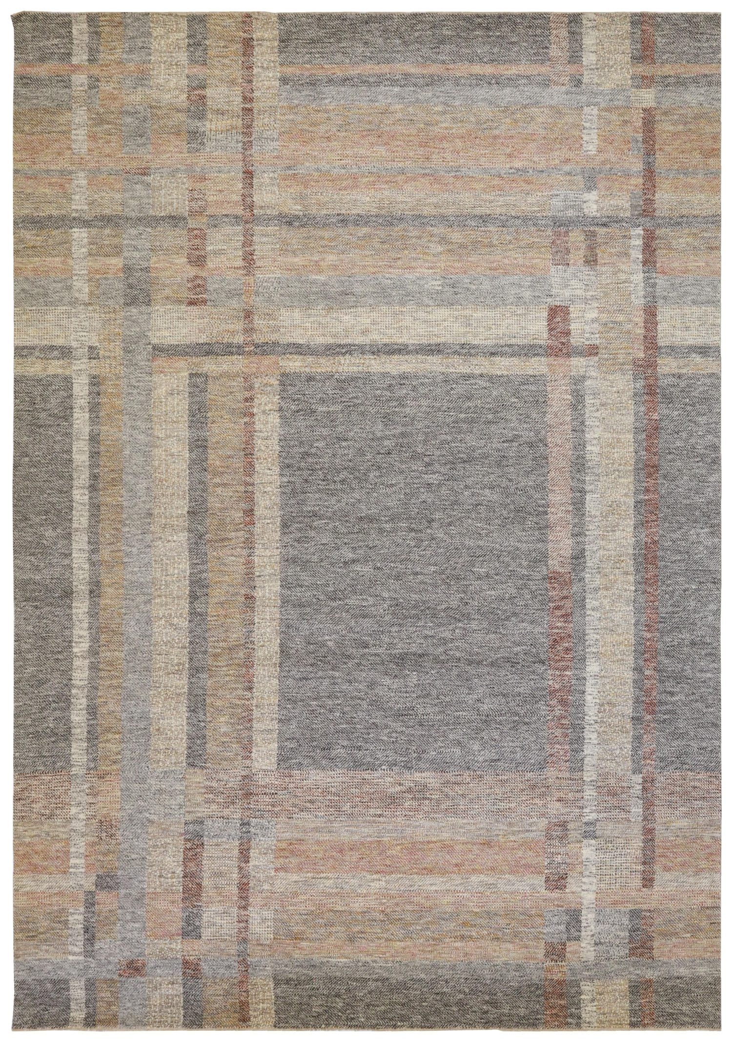 Gingham Handwoven Contemporary Rug