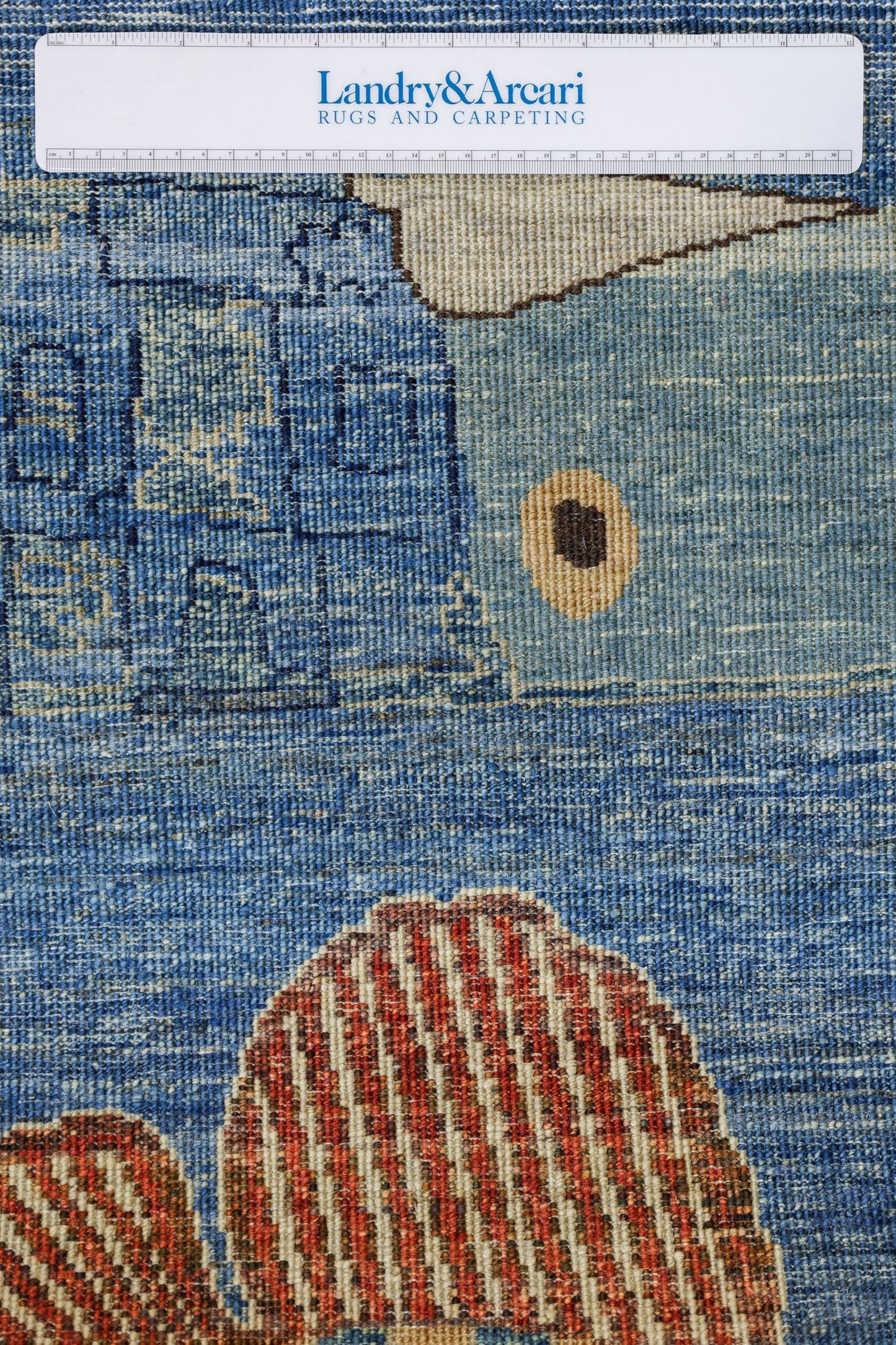 Three Fish Handwoven Contemporary Rug, J80299
