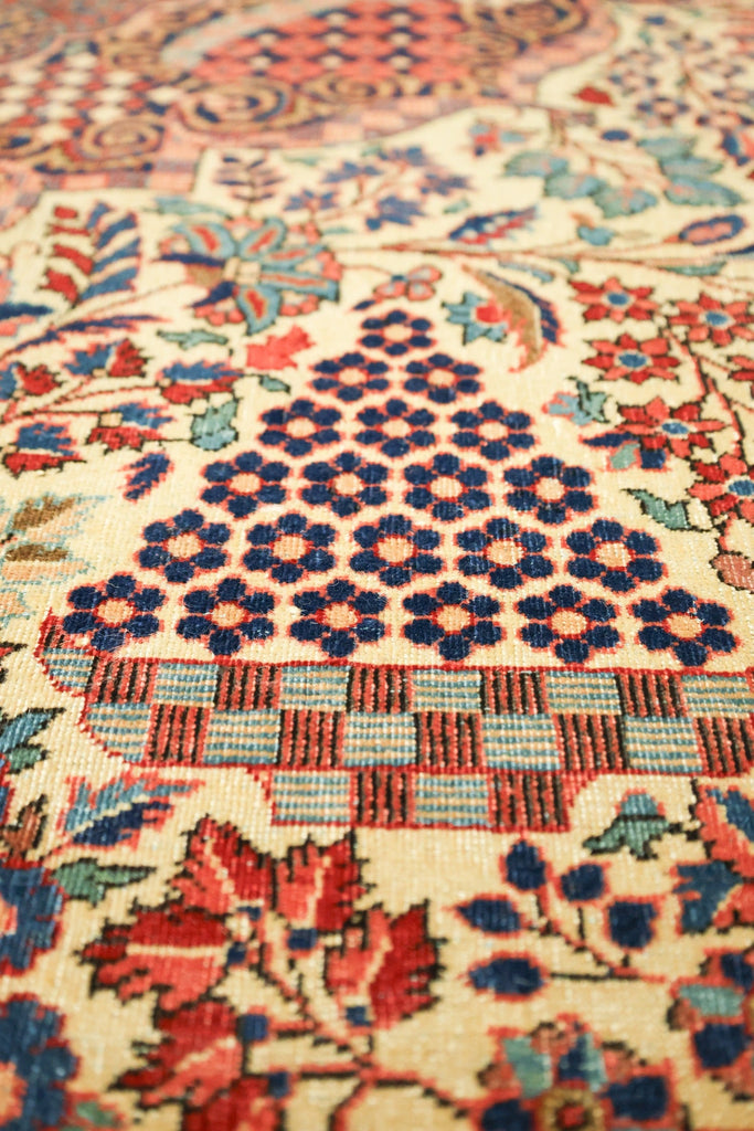 Antique Dabir Kashan Handwoven Traditional Rug Landry & Arcari
