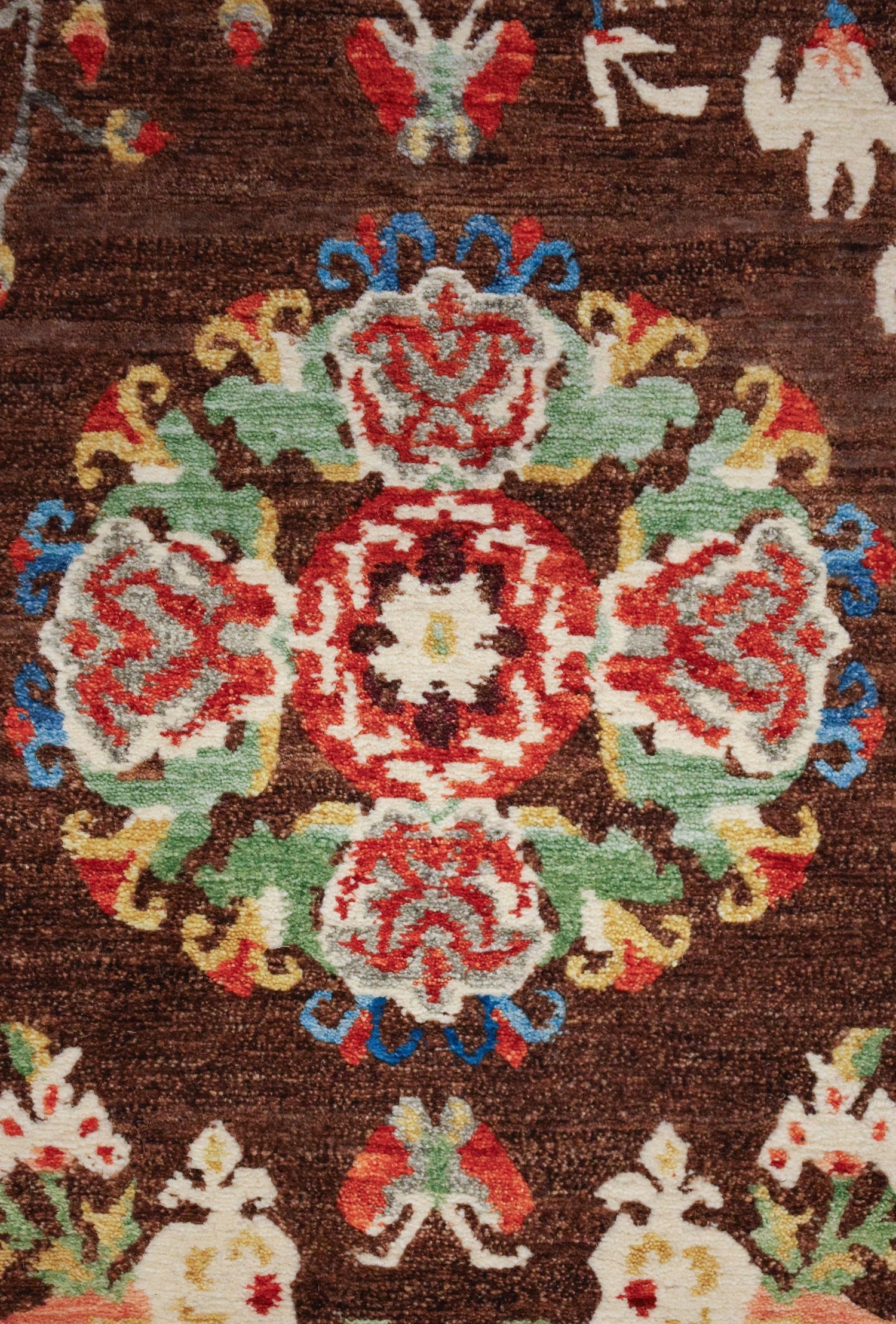 Tibetan Lotus Handwoven Traditional Rug, J70441