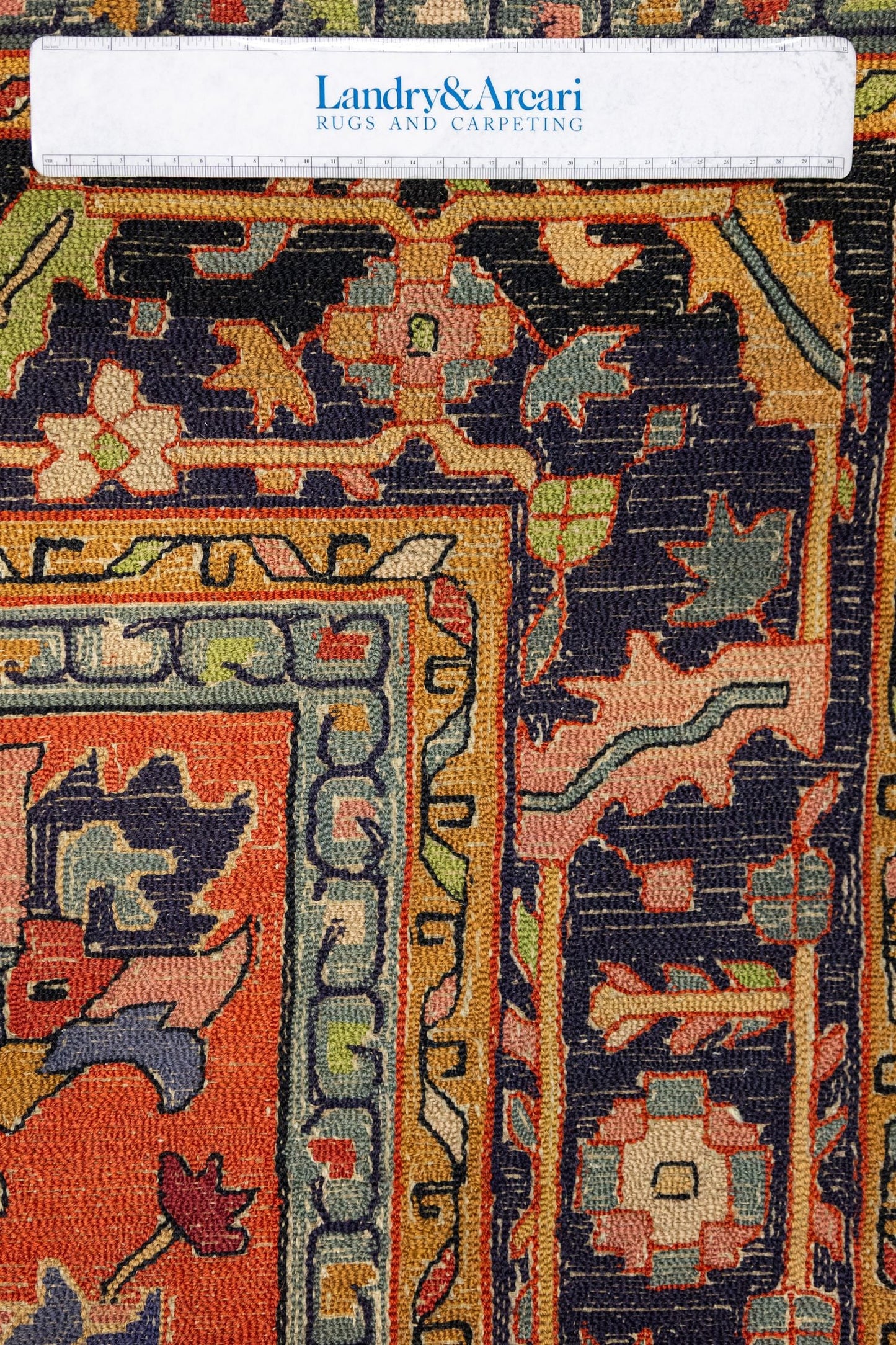 Vintage Hooked Heriz Handwoven Transitional Rug, J87193