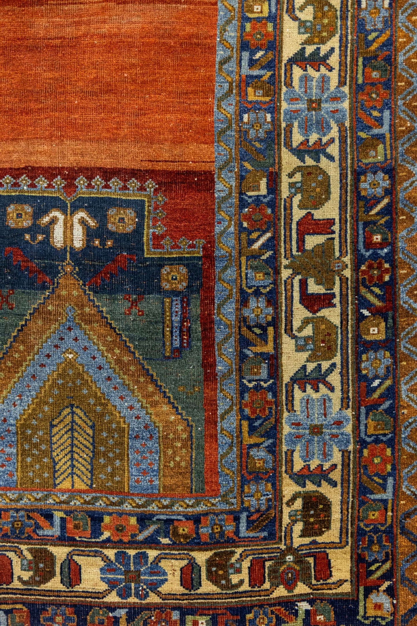 Antique Afshar Handwoven Tribal Rug, JF8807