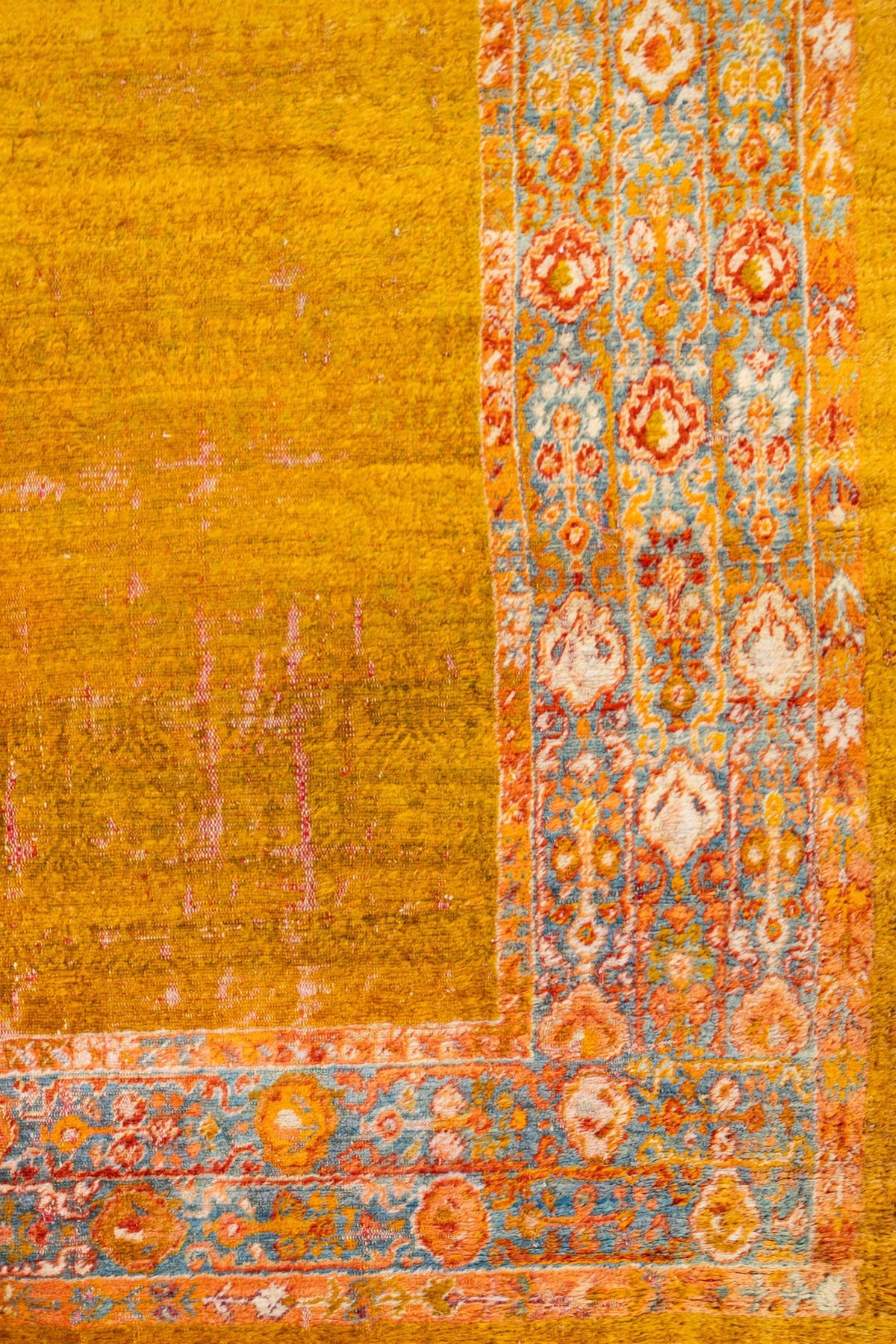 Antique Angora Oushak Handwoven Tribal Rug, J89153