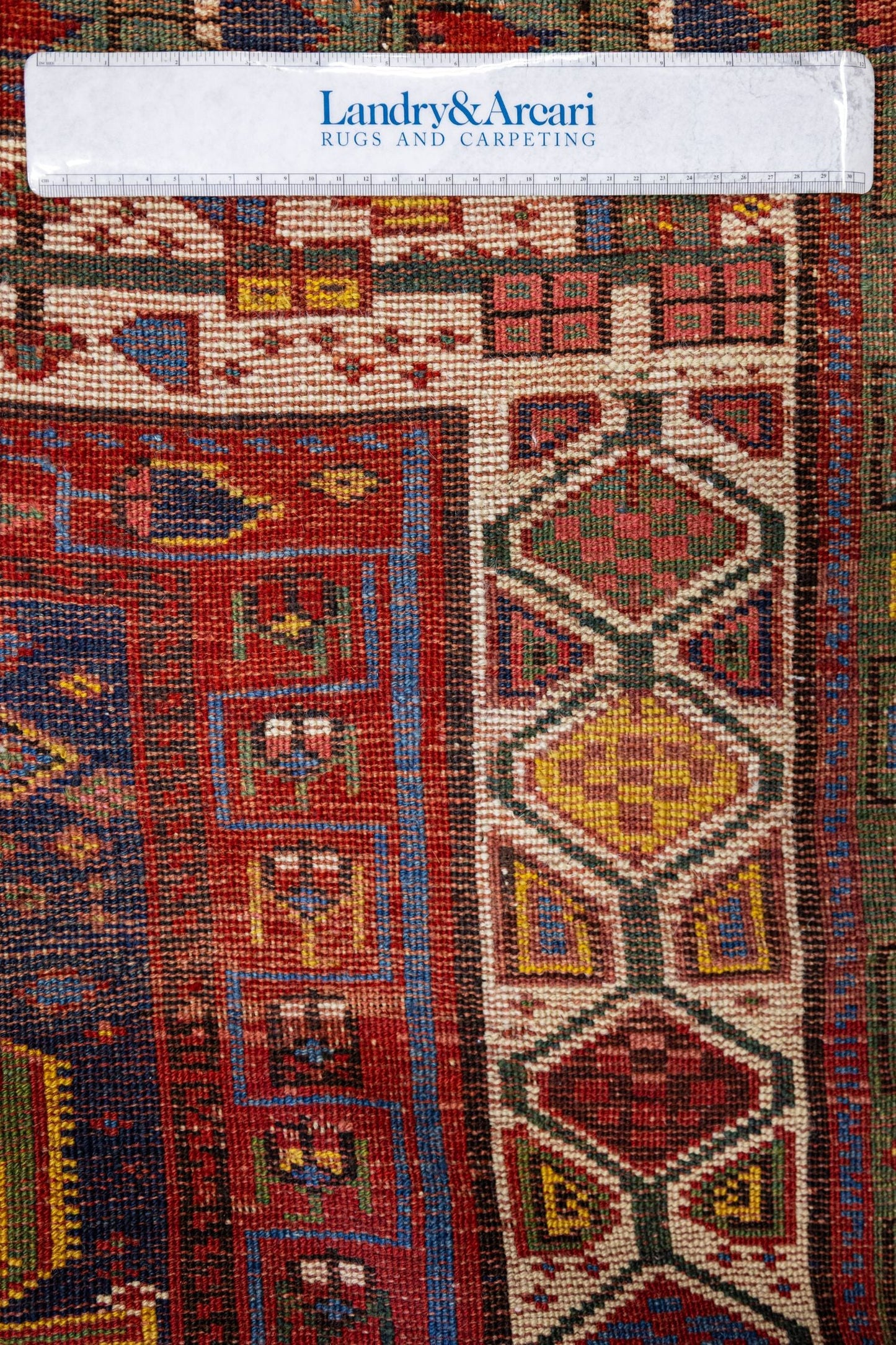Vintage Azeri Handwoven Tribal Rug, J87202