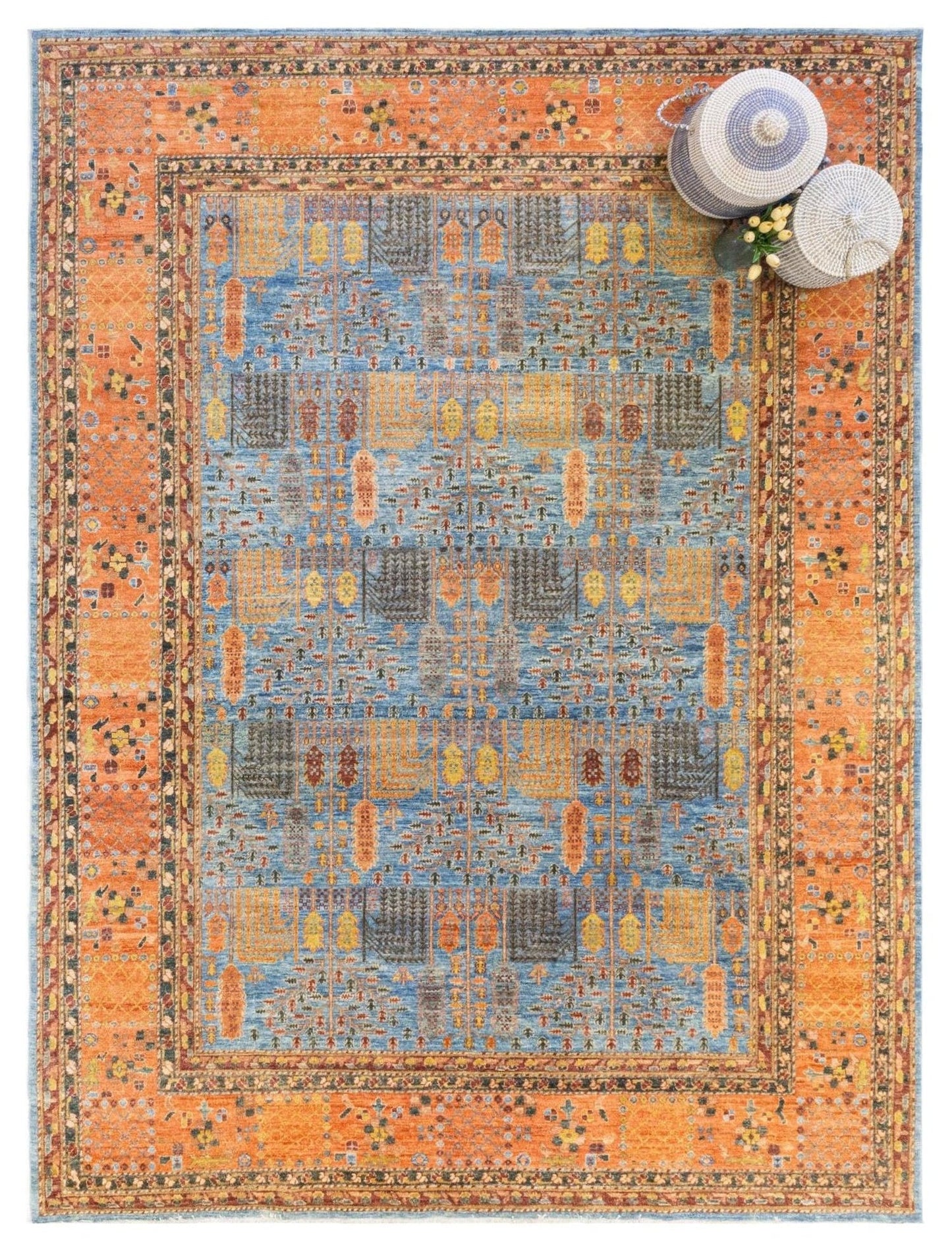Bakshaish Willow Handwoven Tribal Rug, 83182