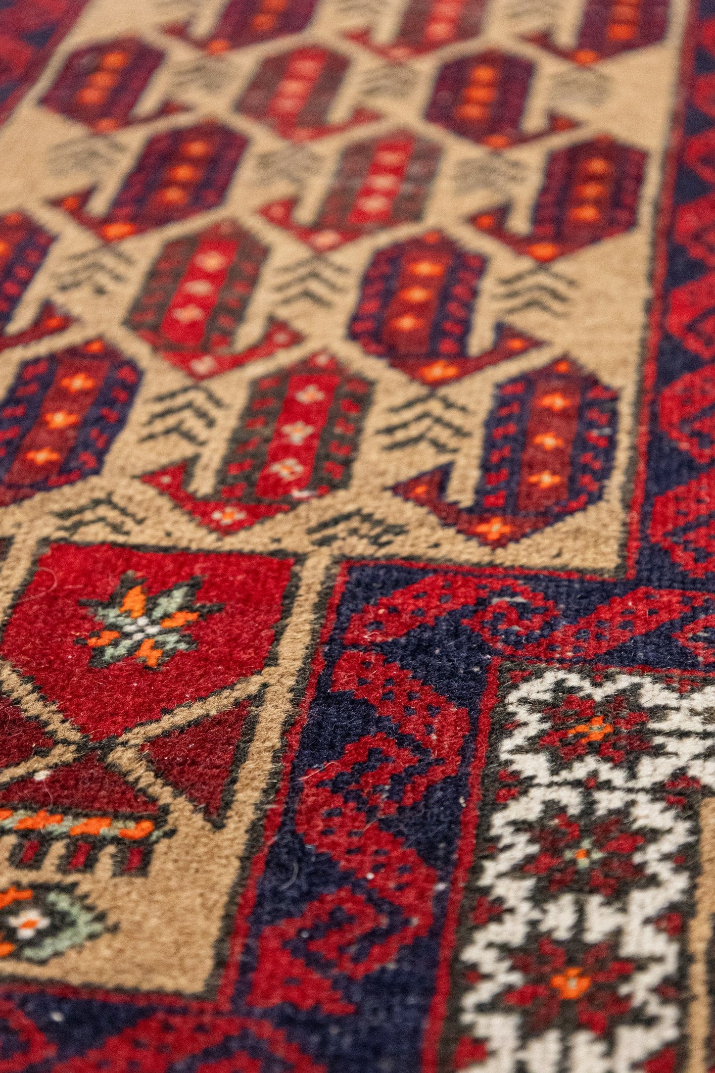 Vintage Baluch Handwoven Tribal Rug, J87343