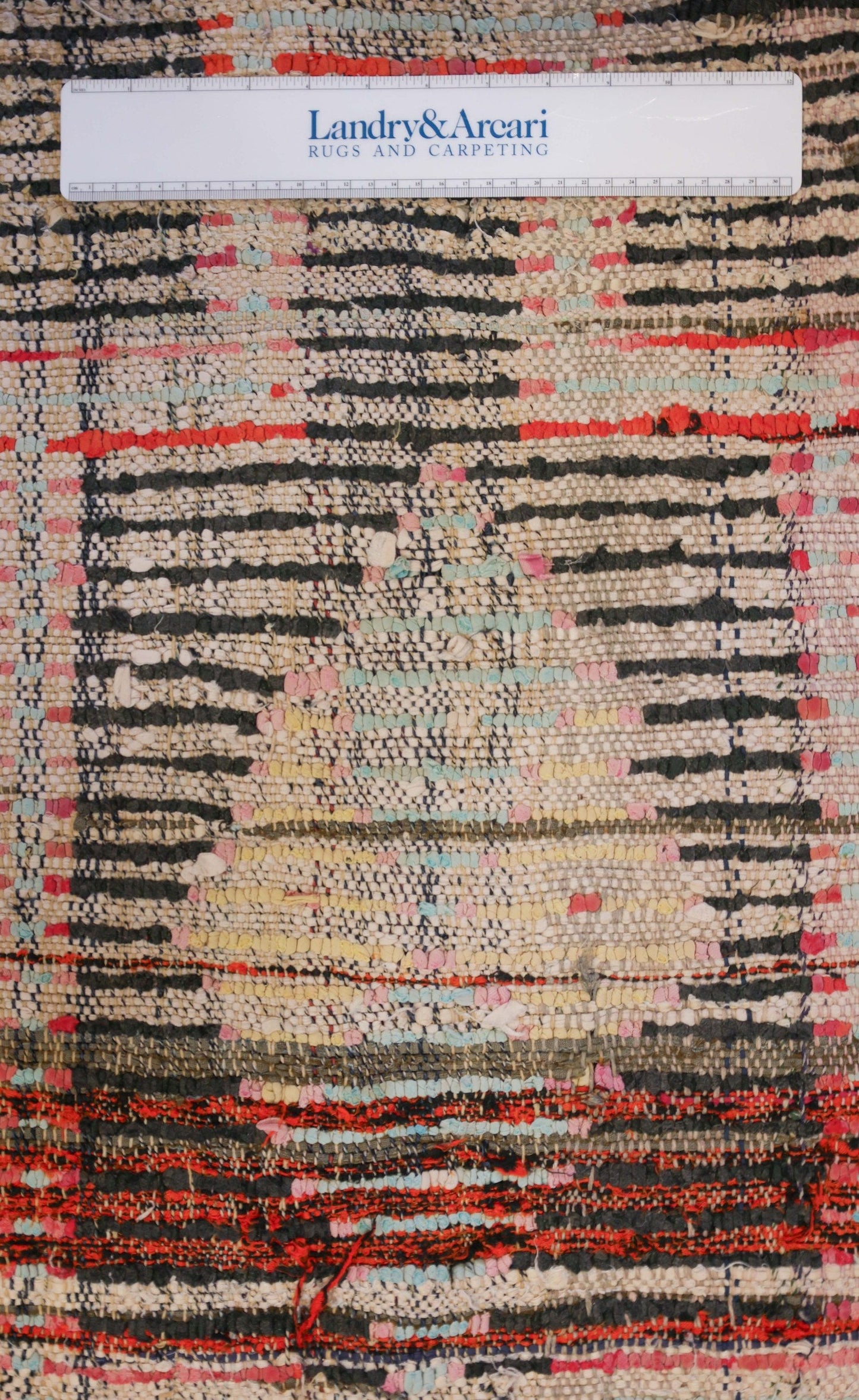 Vintage Berber Handwoven Tribal Rug, j74155