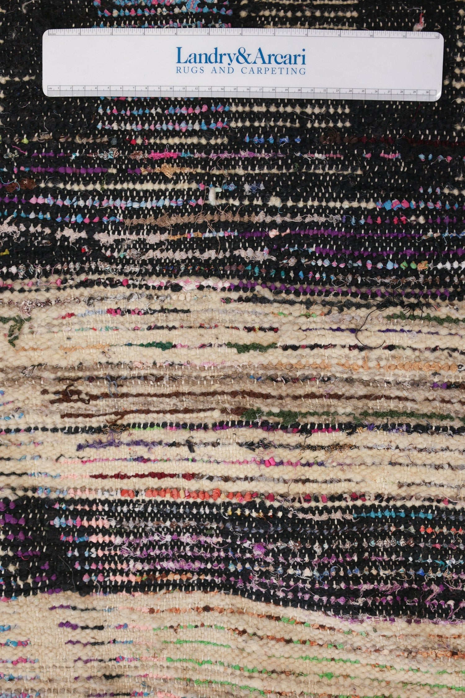 Vintage Boucherouite Handwoven Tribal Rug, J71888