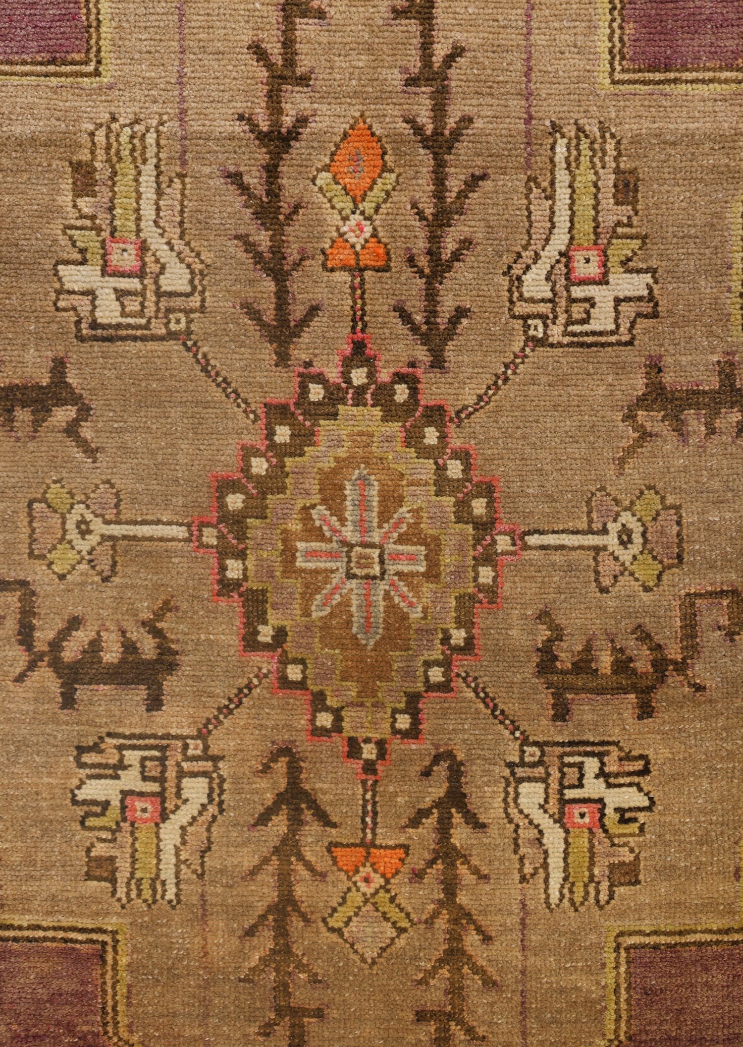 Vintage Kars Handwoven Tribal Rug, J70989