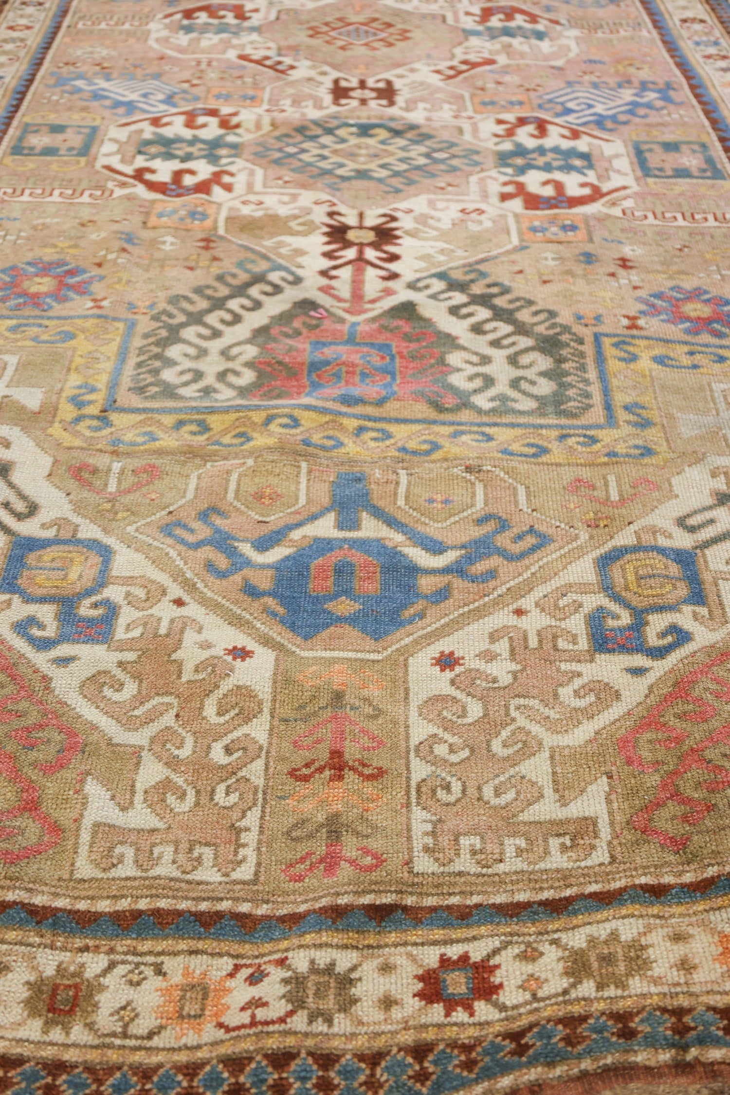 Vintage Kazak Handwoven Tribal Rug, J73153