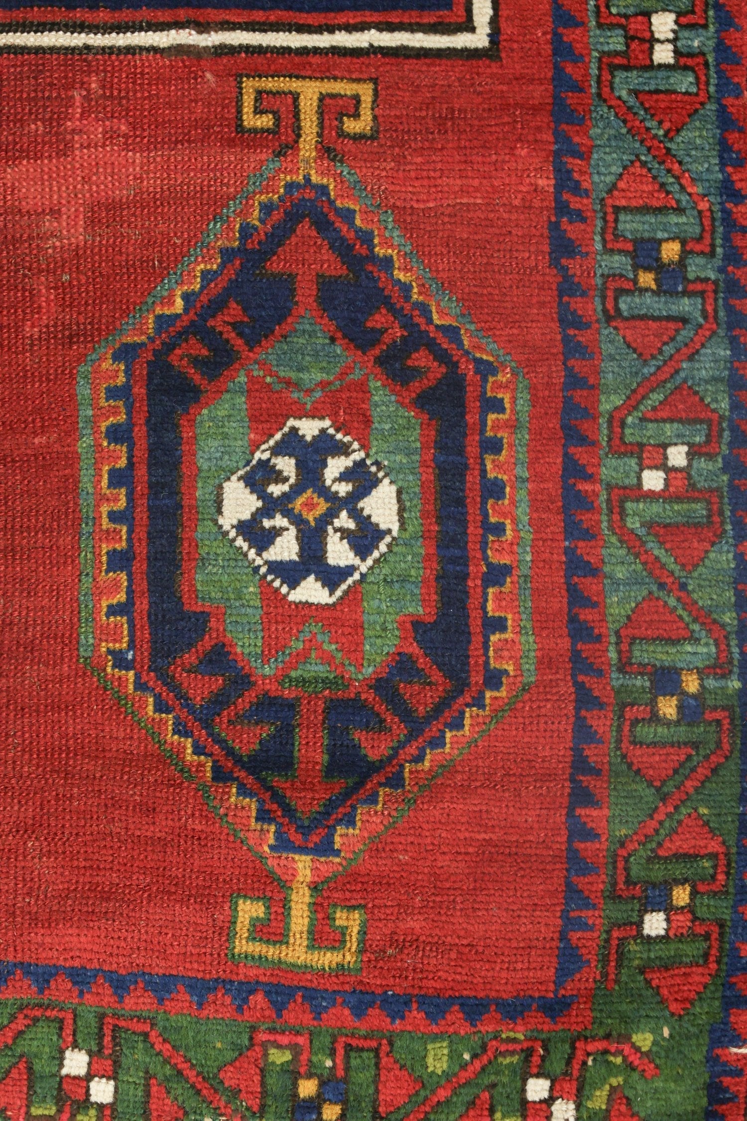 Antique Kazak Handwoven Tribal Rug, J70654