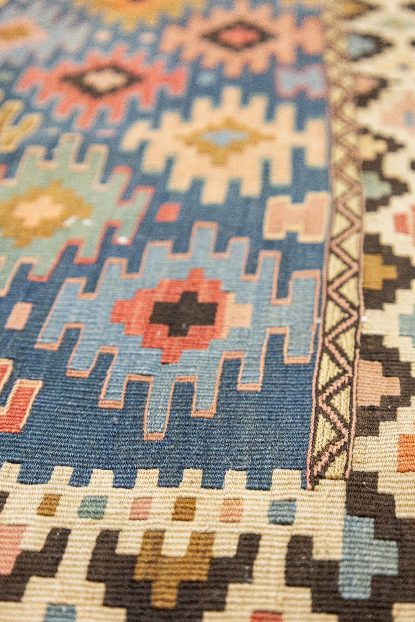 Antique Kilim Handwoven Tribal Rug, J87339