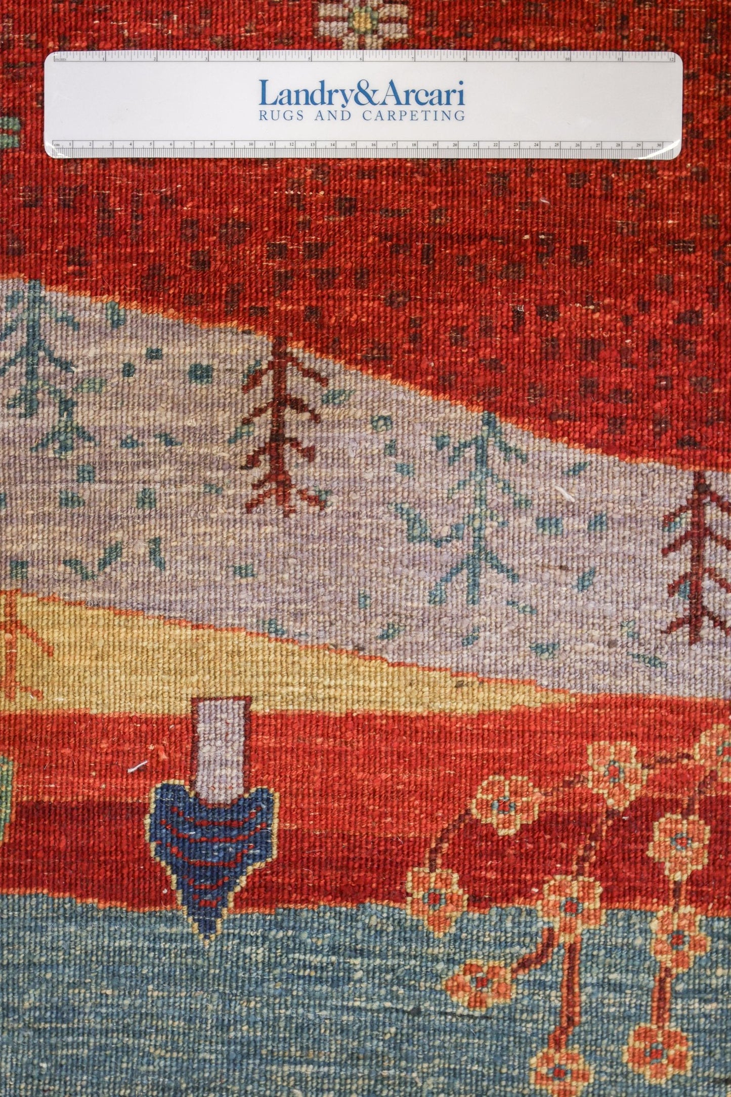 Landscape Handwoven Tribal Rug, J71117