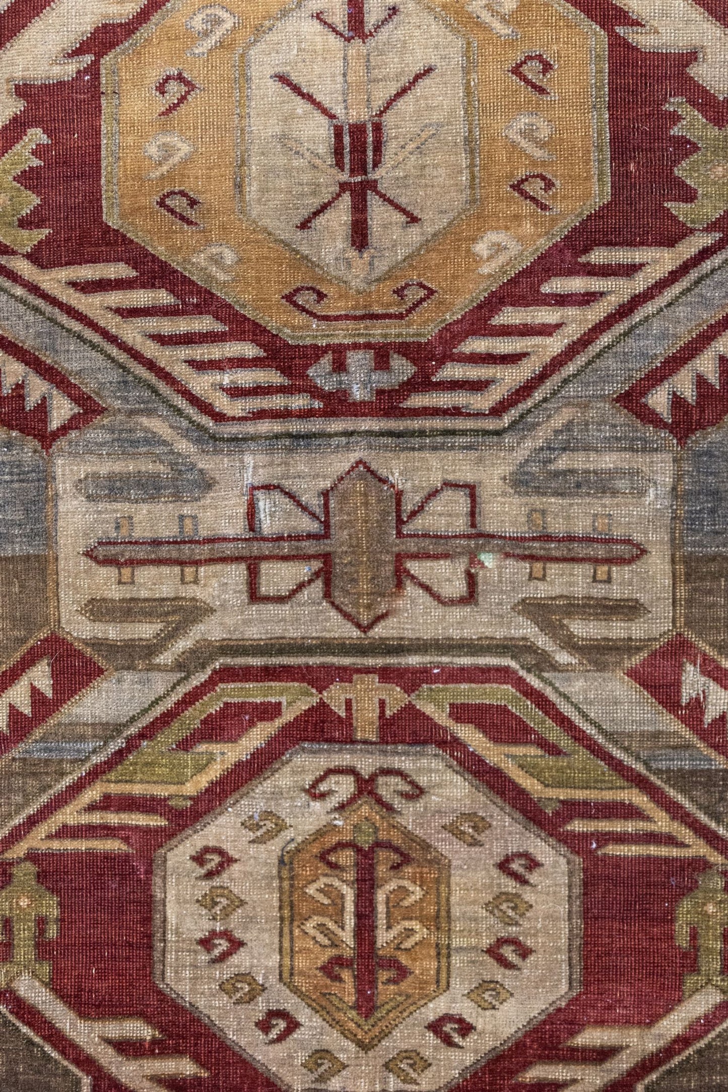 Vintage Lenkoran Fragment Handwoven Tribal Rug, J87239