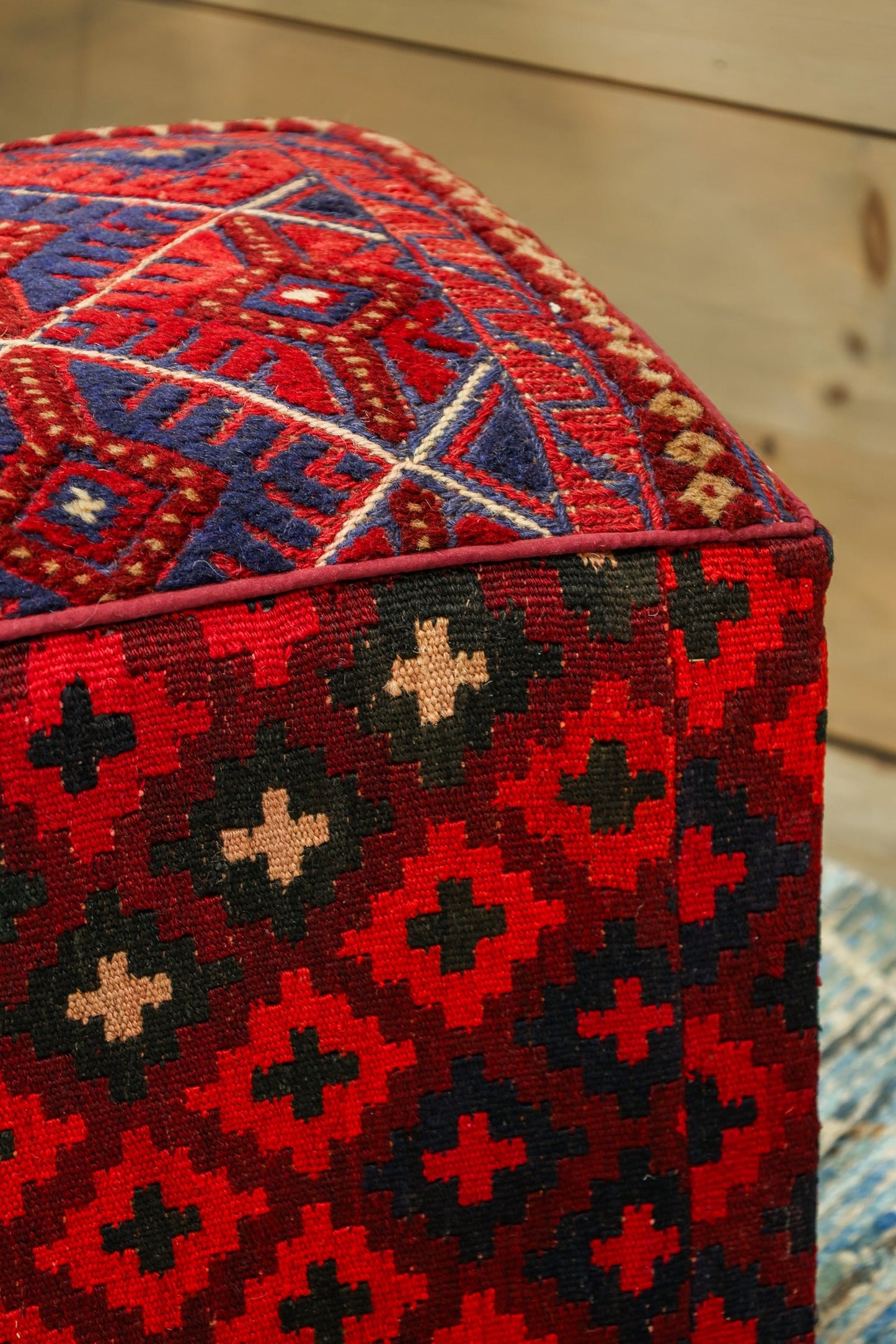 Mushwani Rug Ottoman, J80369