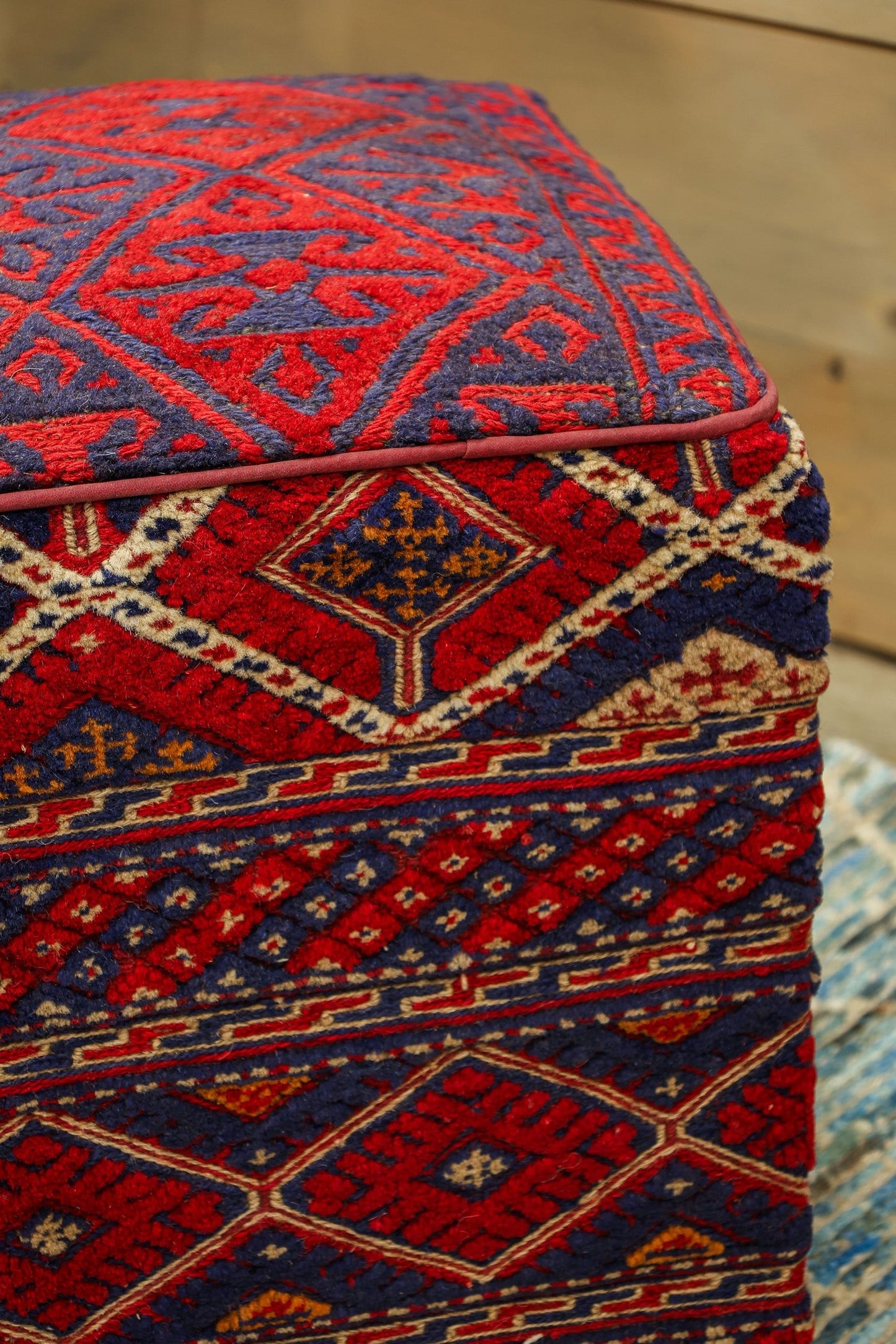 Mushwani Rug Ottoman, J80373