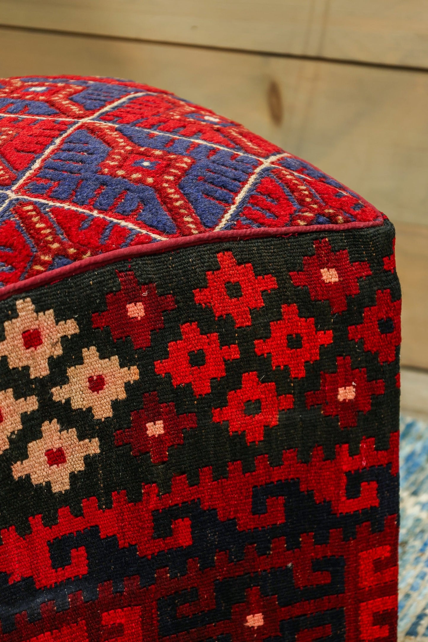 Mushwani Rug Ottoman, J80390