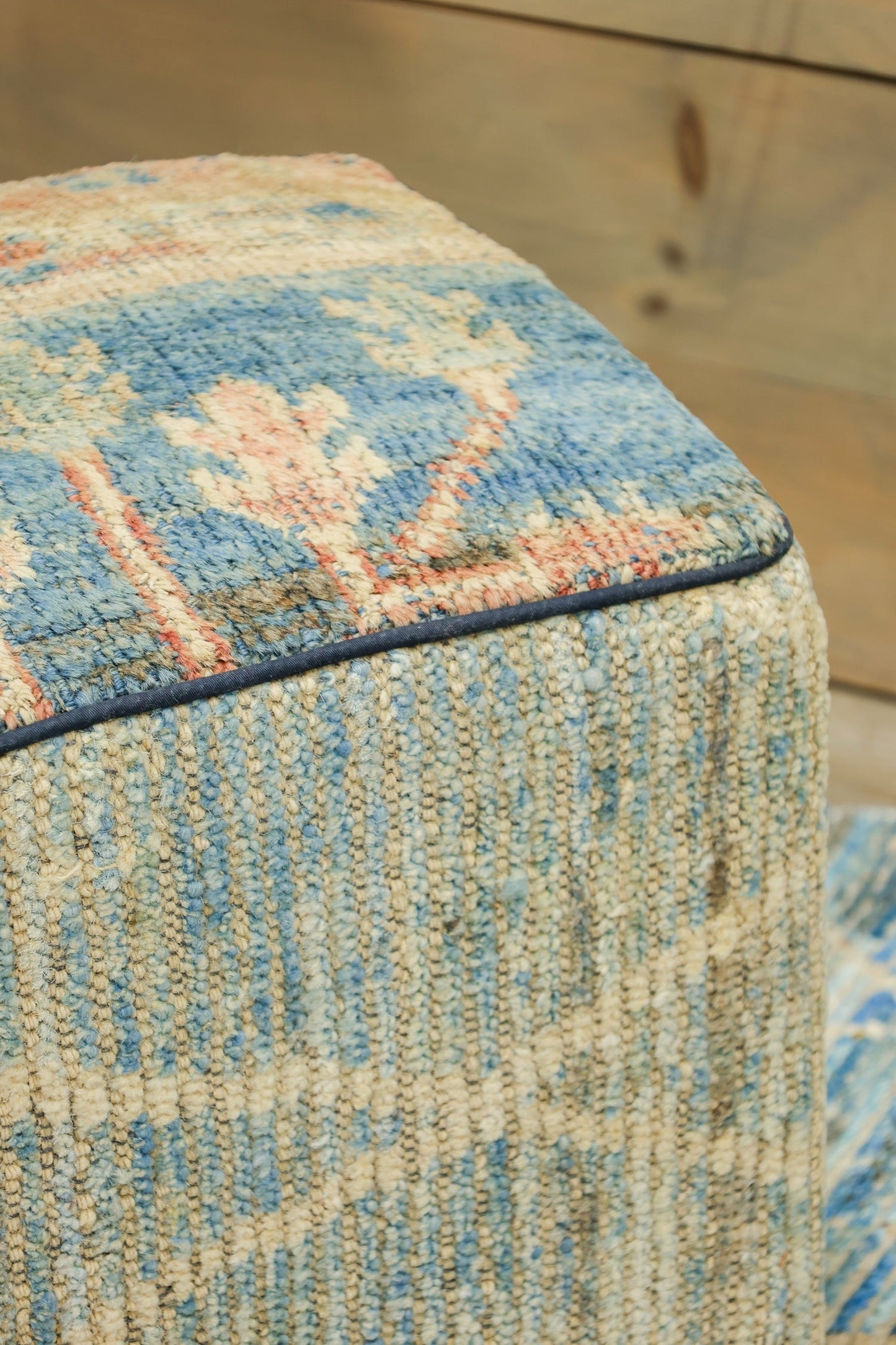 Oushak Rug Ottoman, J80342