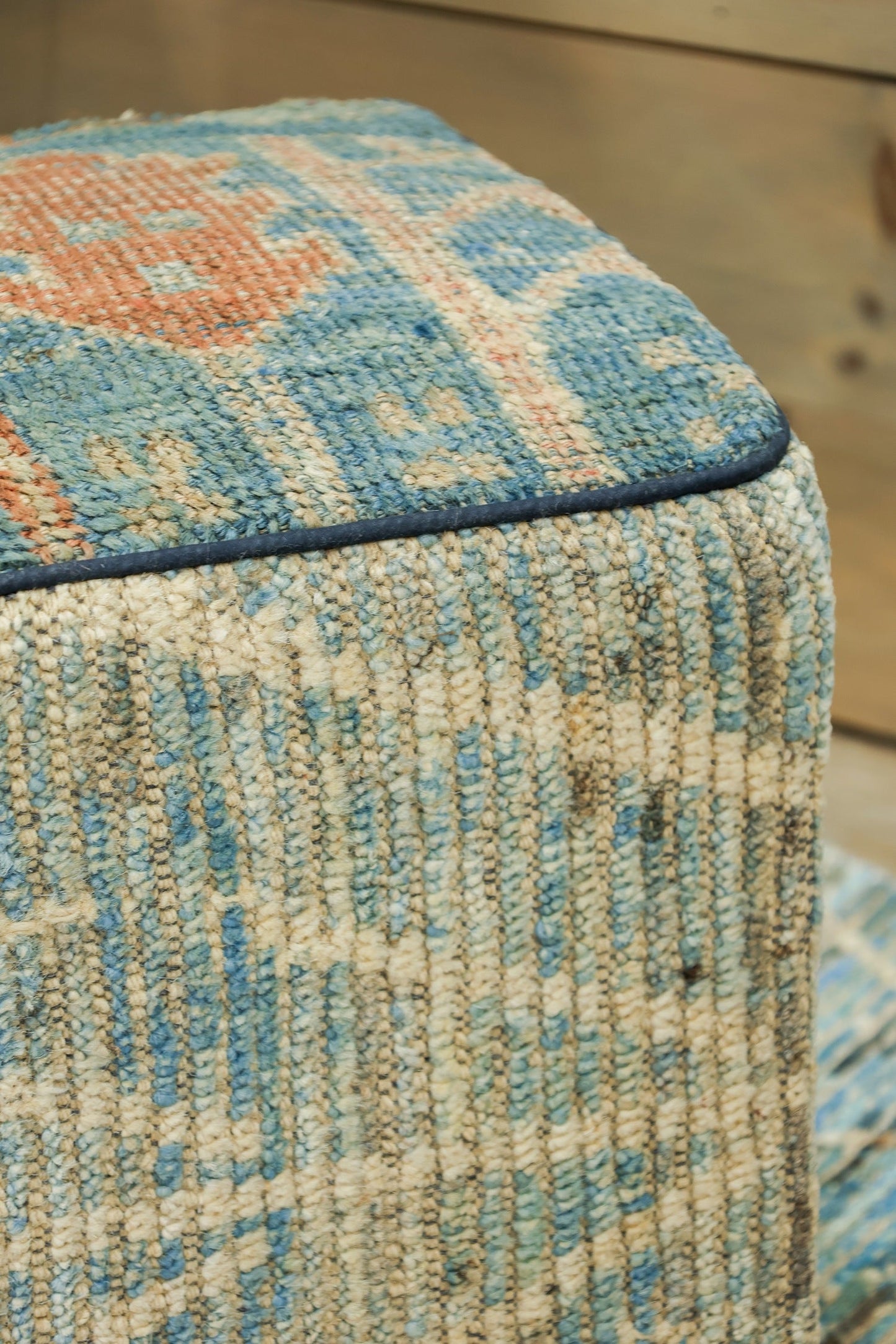 Oushak Rug Ottoman, J80353
