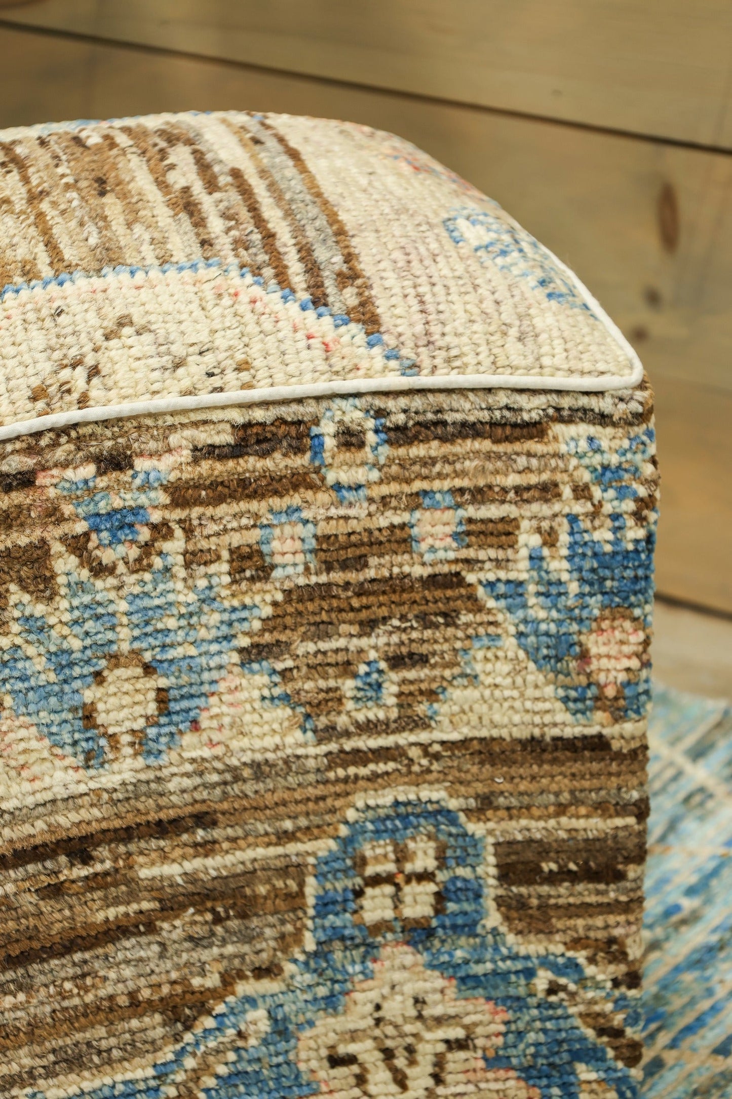 Oushak Rug Ottoman, J80397