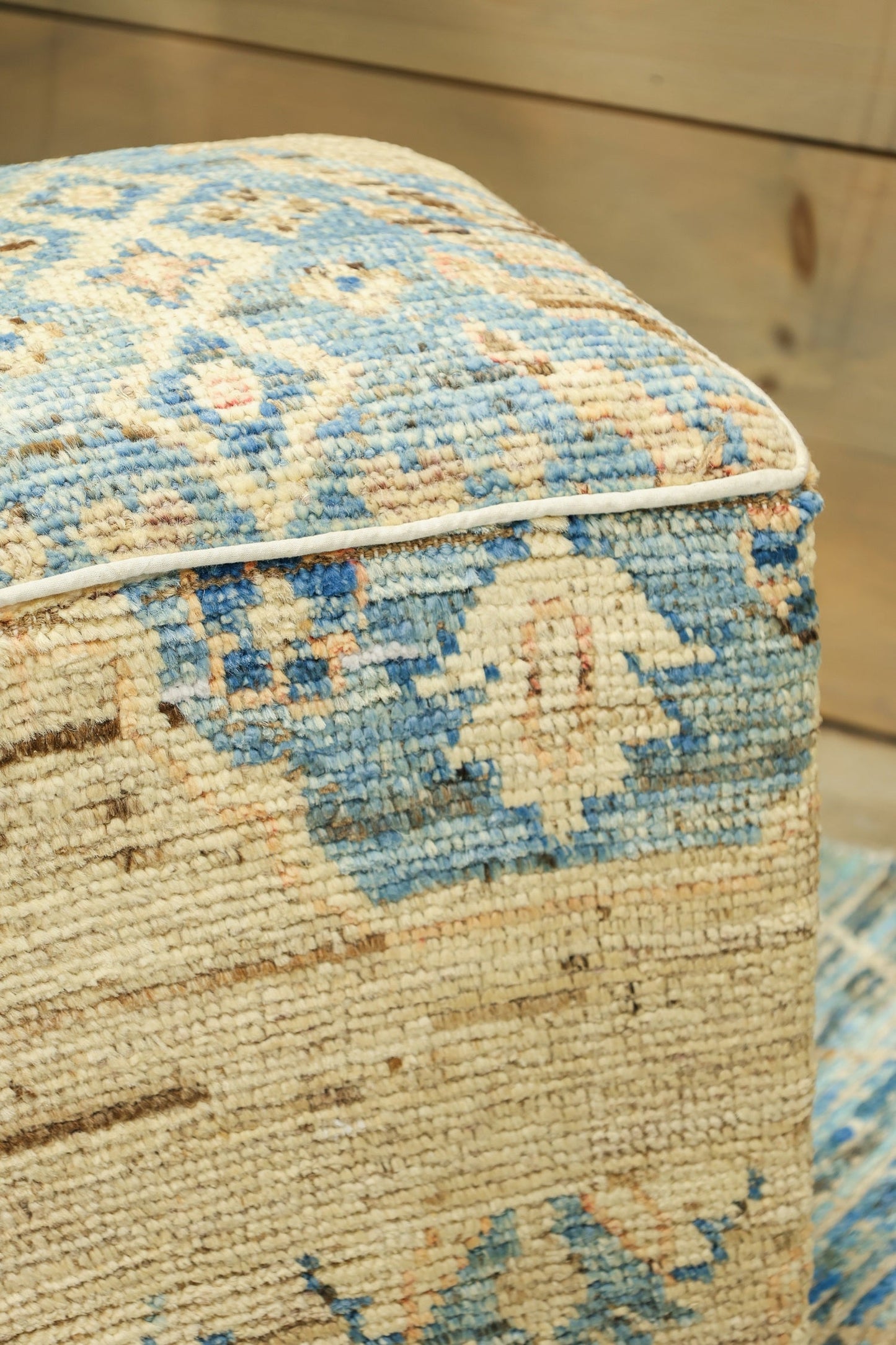 Oushak Rug Ottoman, J80399