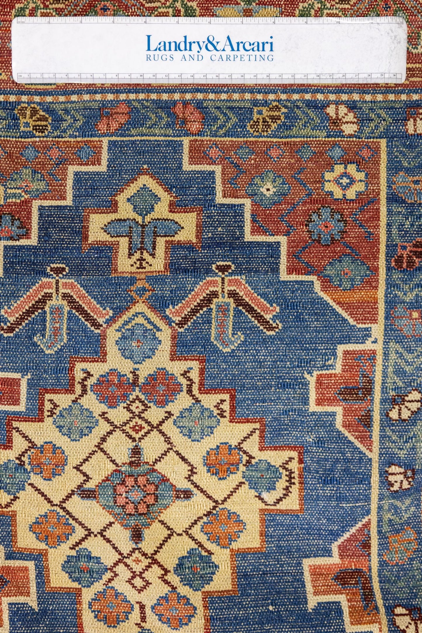Vintage Russian Five Year Plan Handwoven Tribal Rug, J87170