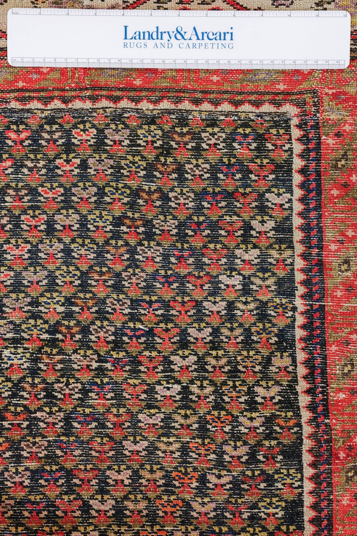 Antique Serriband Handwoven Tribal Rug, J78962