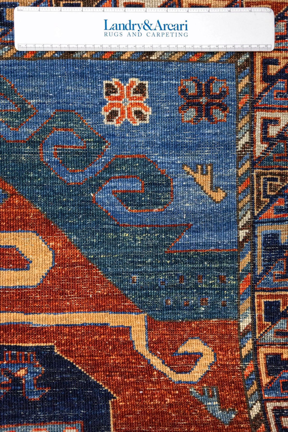 Star Kazak Handwoven Tribal Rug, J86197