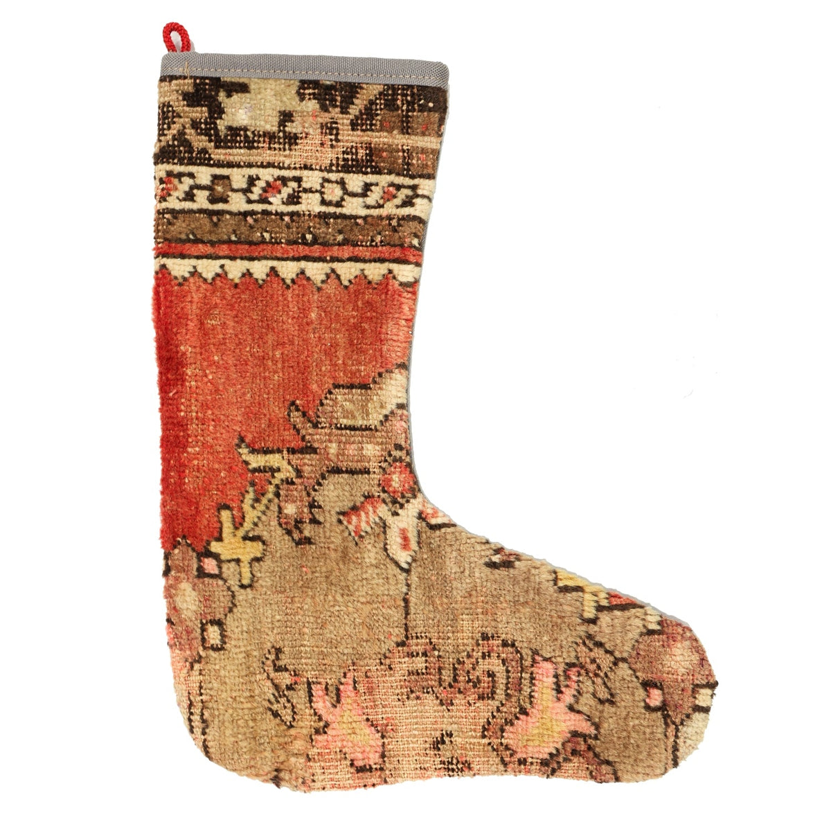 Vintage Stocking Handwoven Tribal Rug