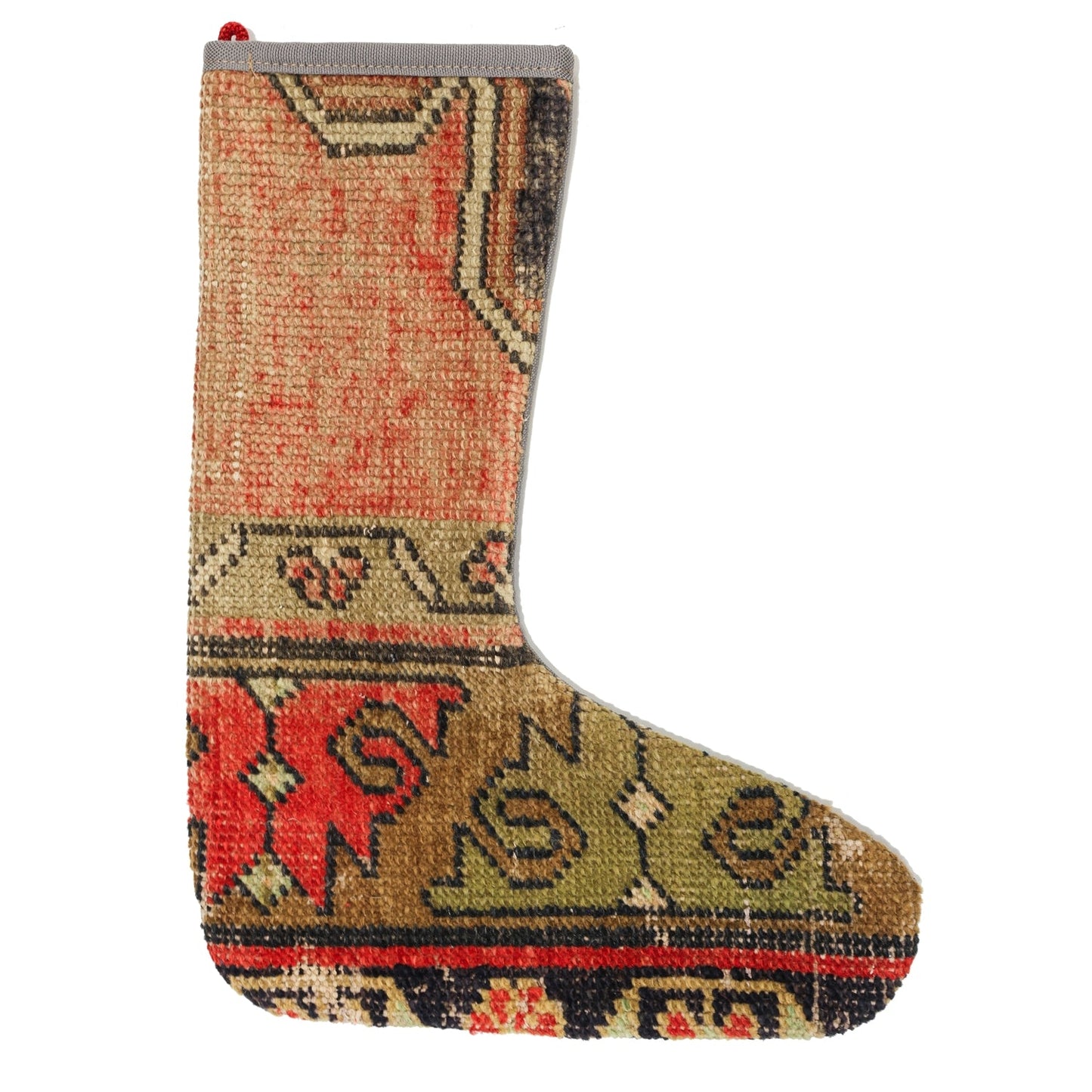 Vintage Stocking Handwoven Tribal Rug