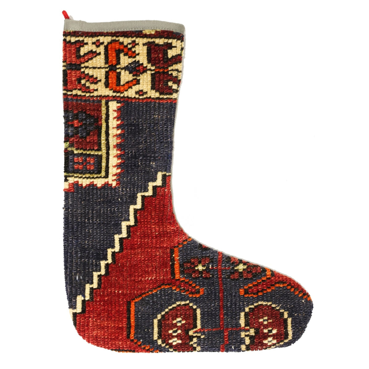 Vintage Stocking Handwoven Tribal Rug