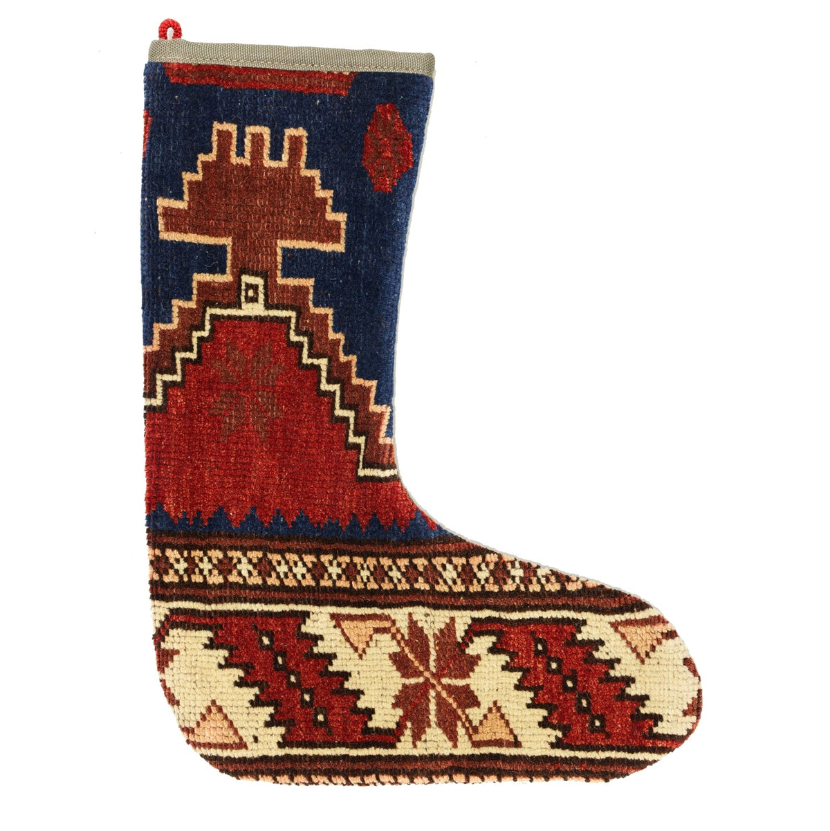 Vintage Stocking Handwoven Tribal Rug