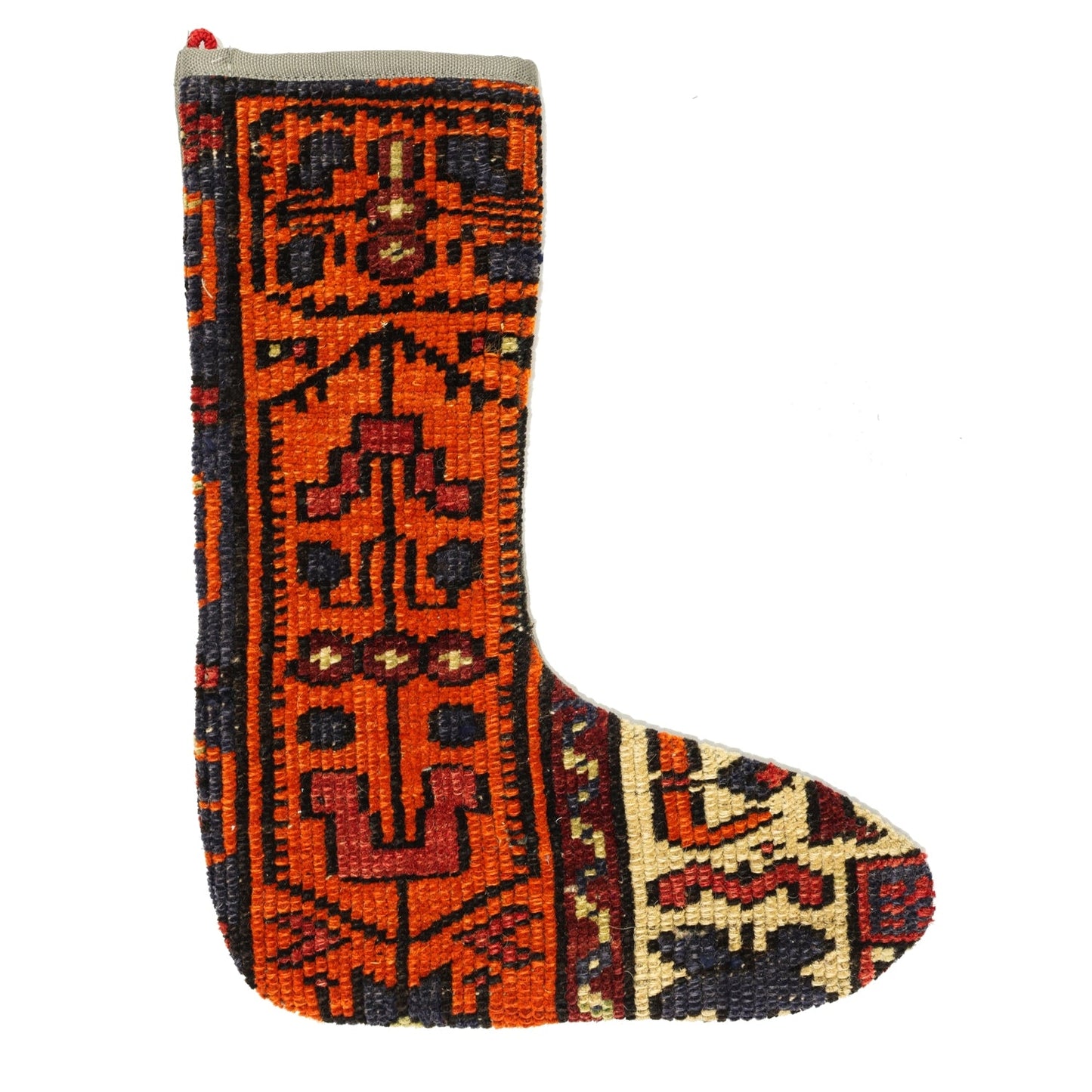 Vintage Stocking Handwoven Tribal Rug