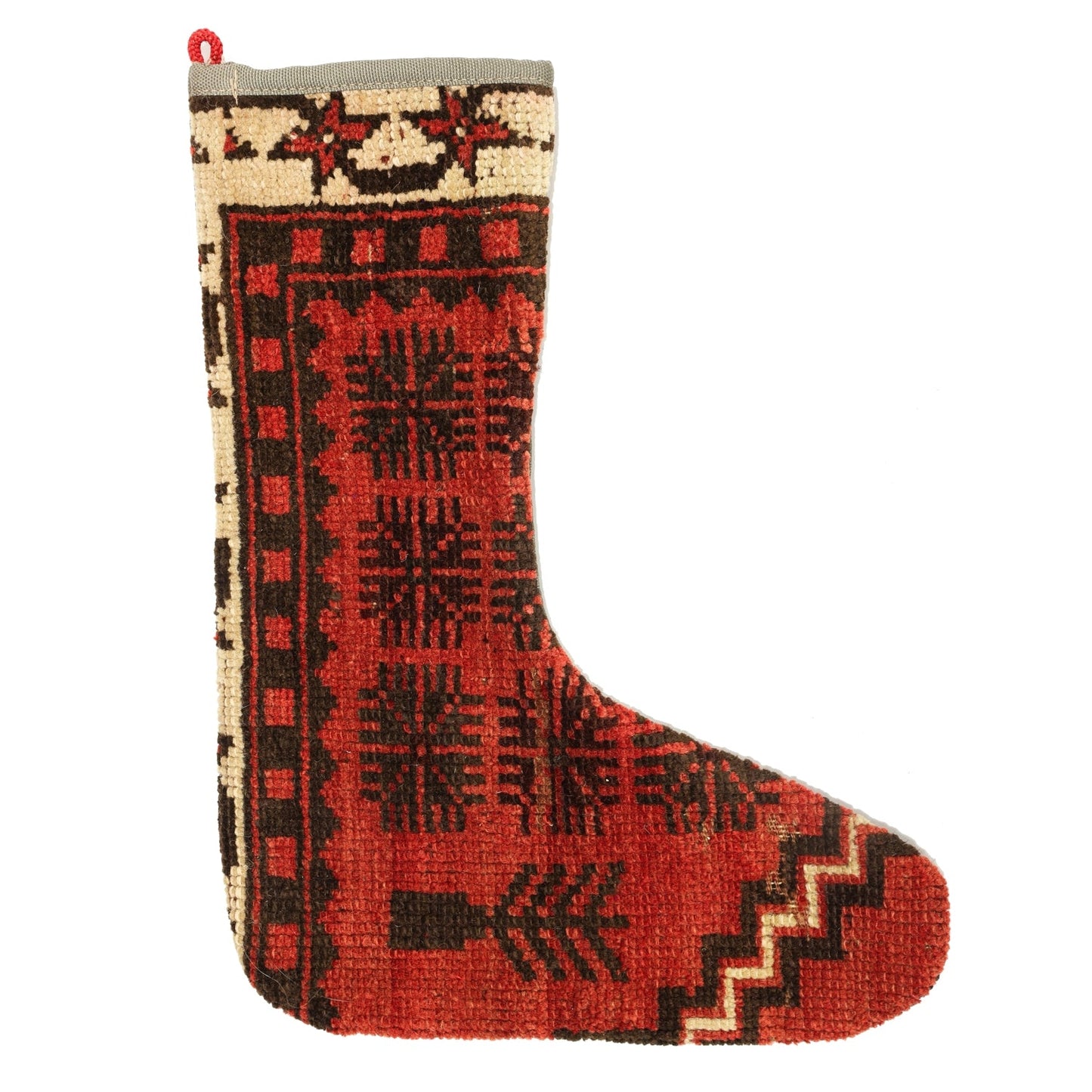 Vintage Stocking Handwoven Tribal Rug