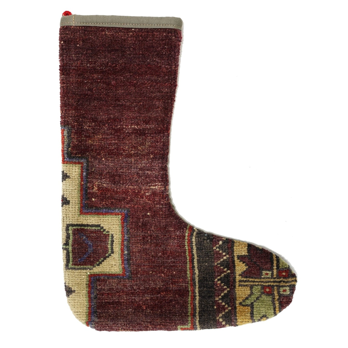 Vintage Stocking Handwoven Tribal Rug