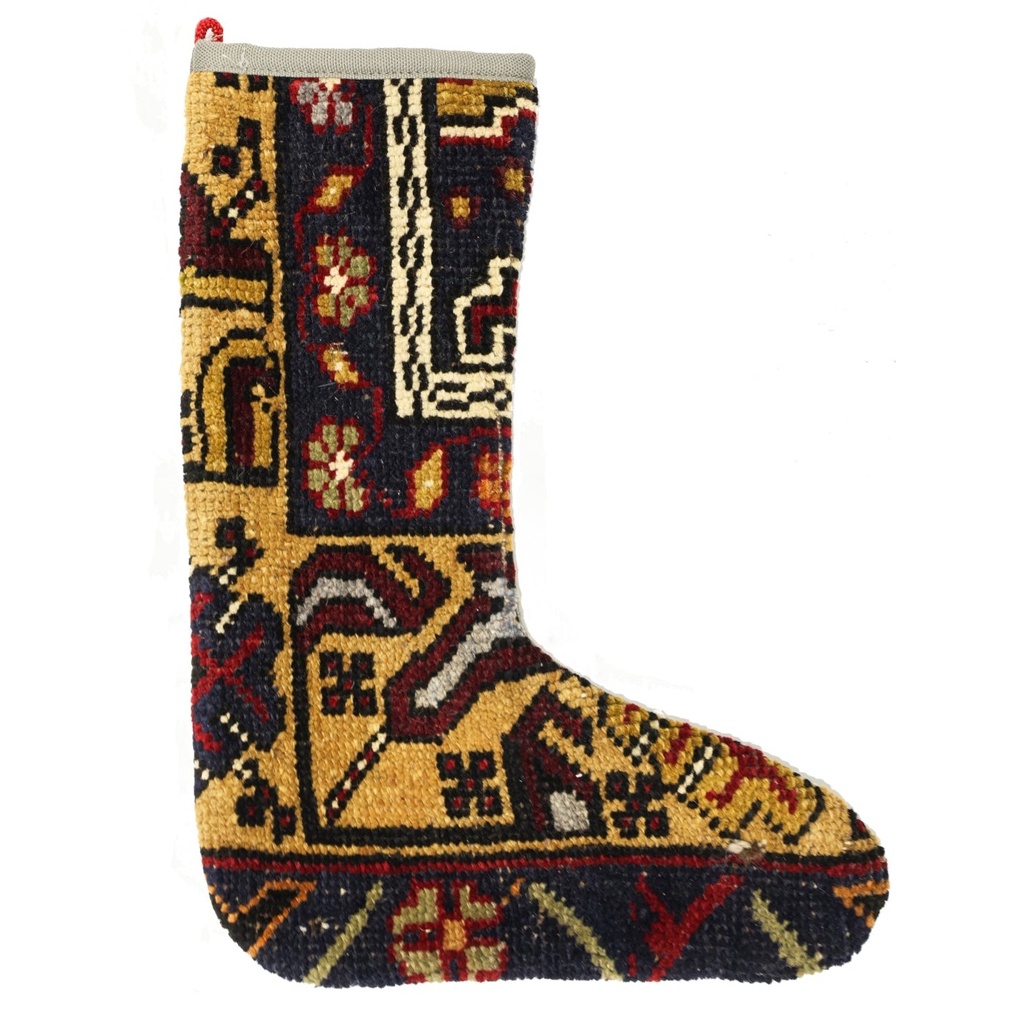Vintage Stocking Handwoven Tribal Rug