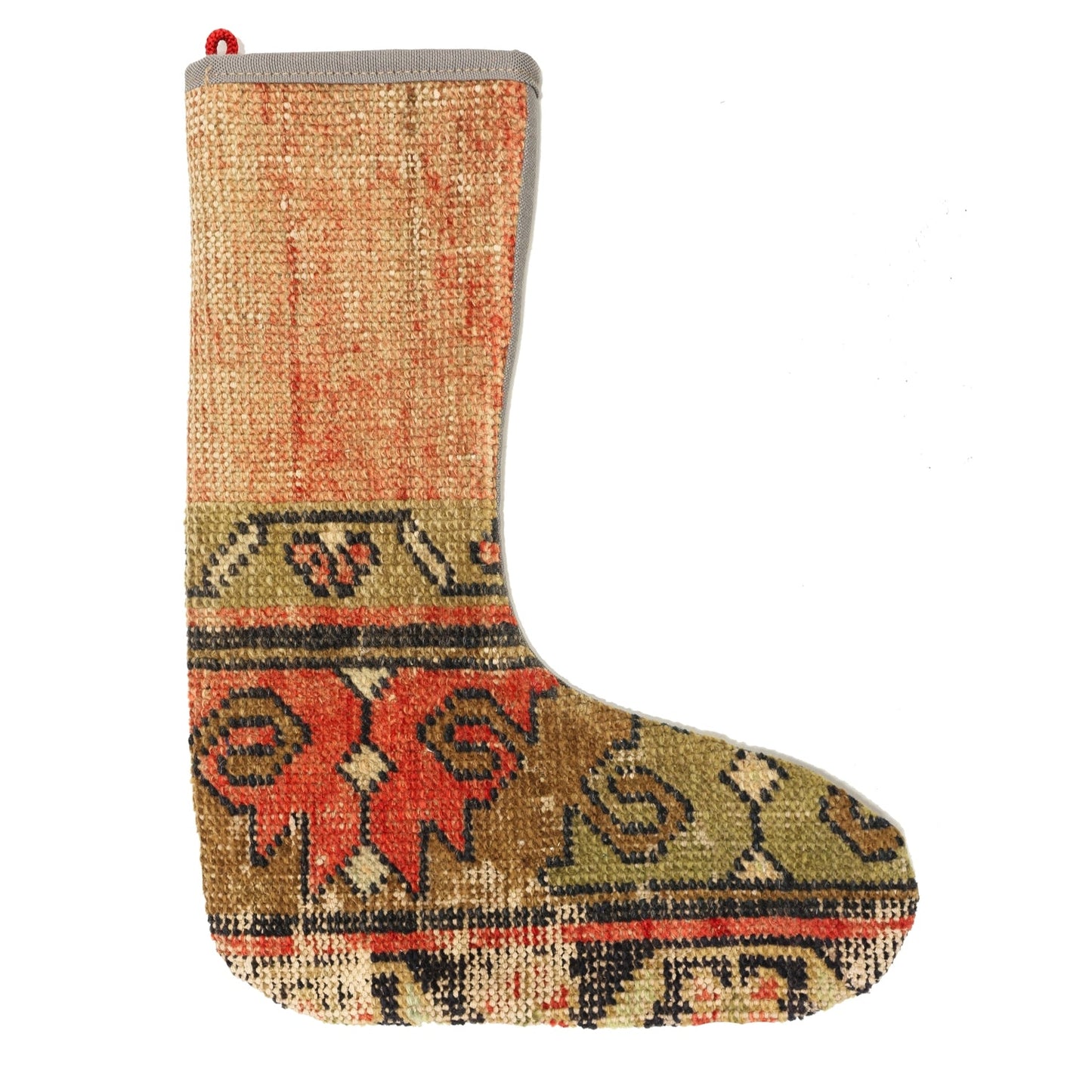Vintage Stocking Handwoven Tribal Rug