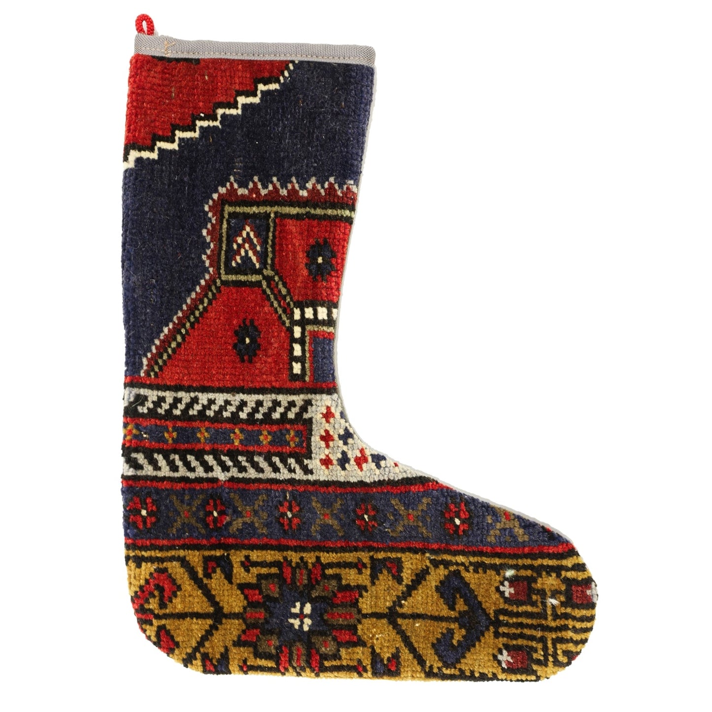 Vintage Stocking Handwoven Tribal Rug
