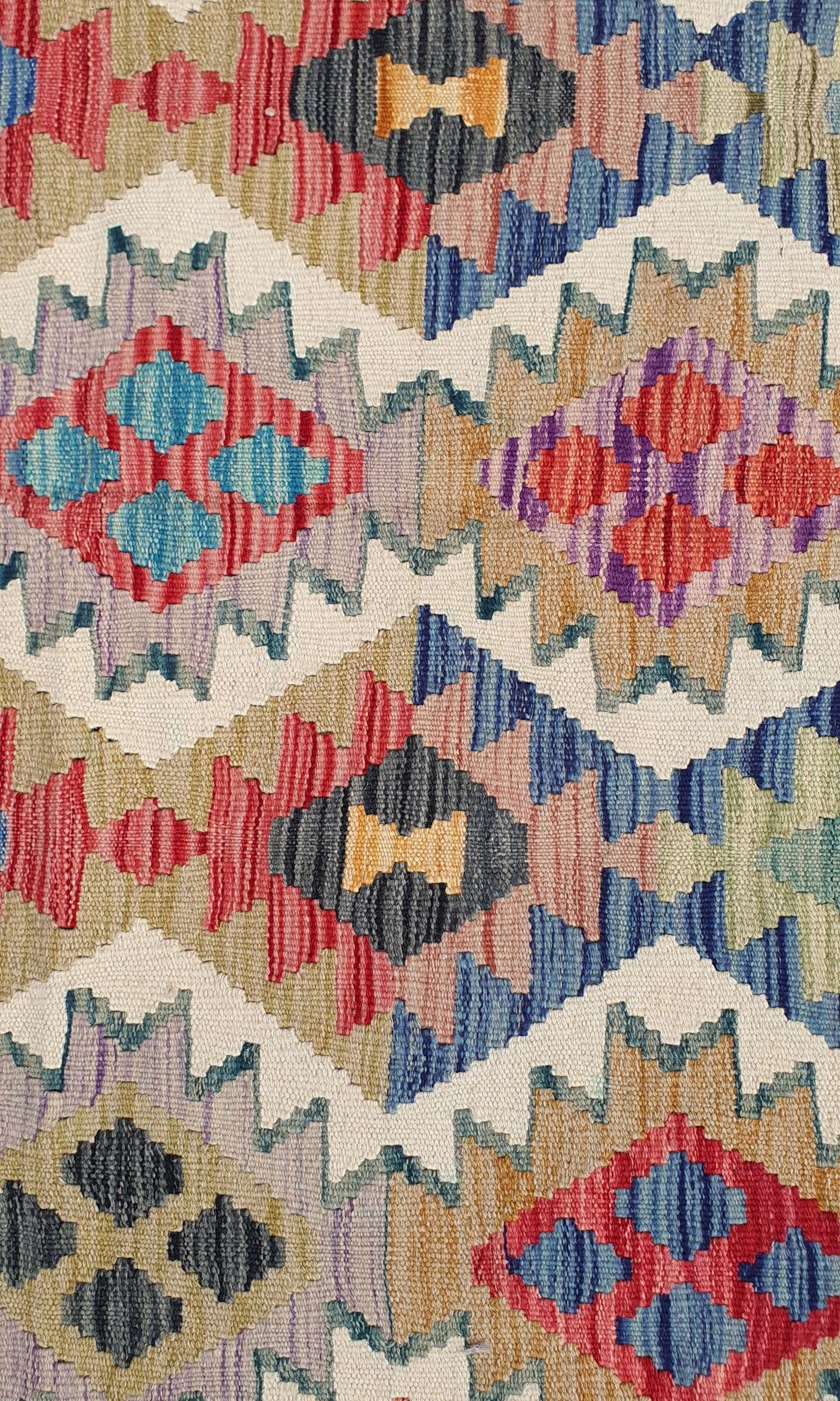 Uzbek Kilim Handwoven Tribal Rug, J80122
