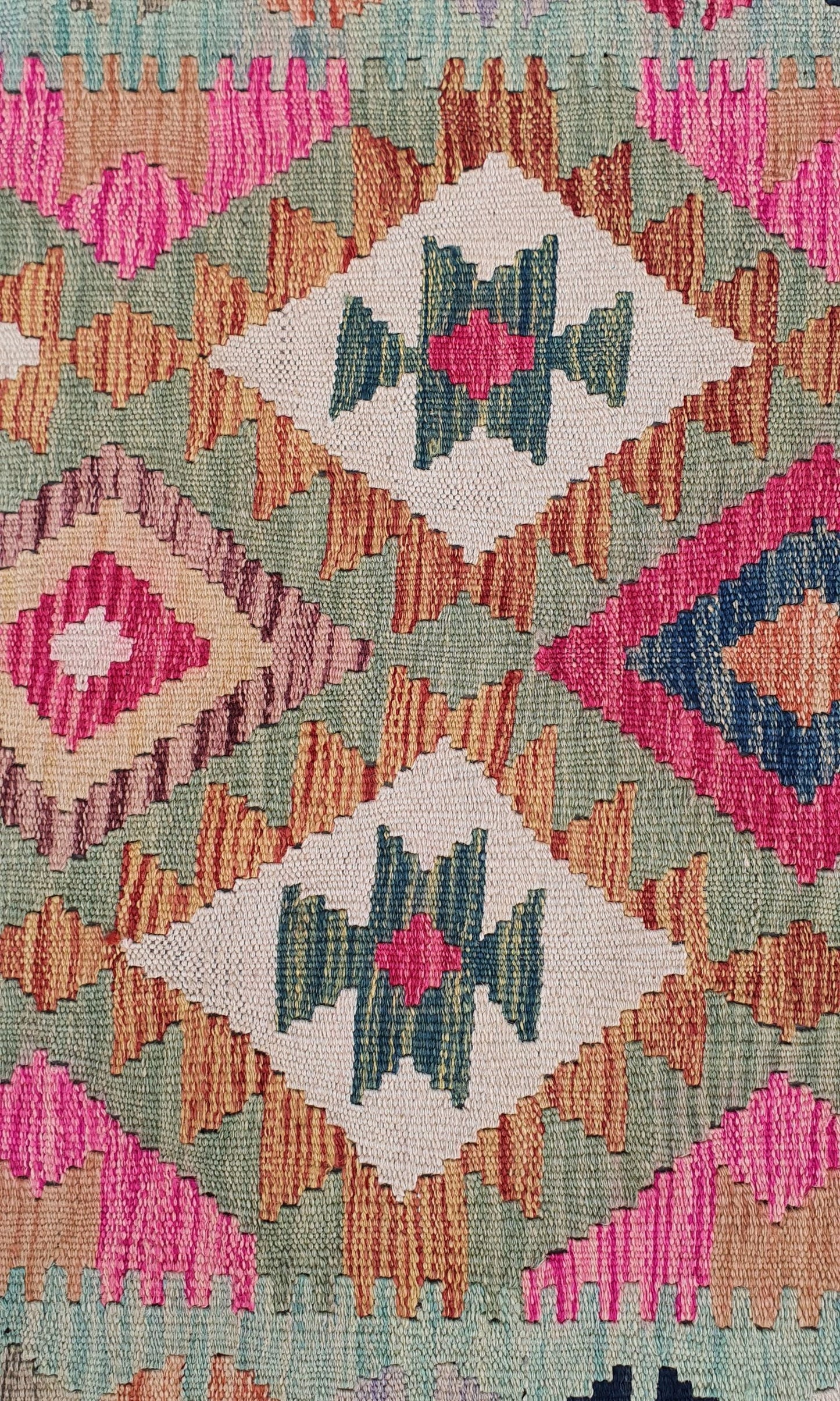 Uzbek Kilim Handwoven Tribal Rug, J80142