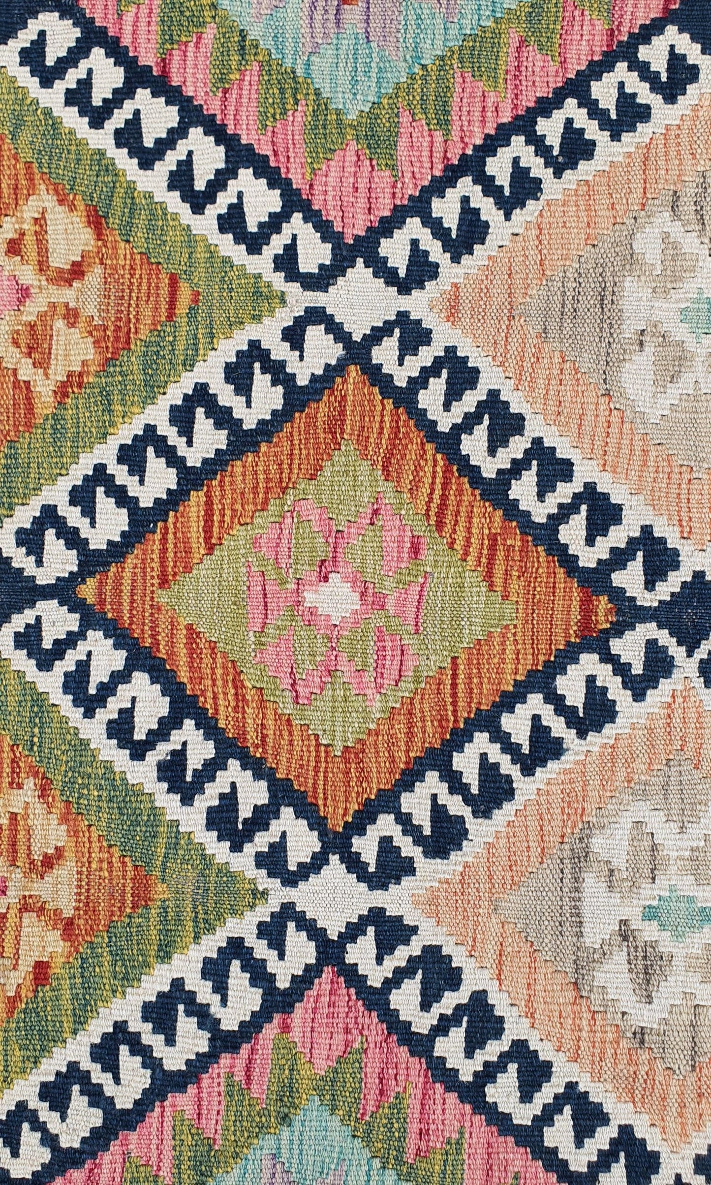 Uzbek Kilim Handwoven Tribal Rug, J80143