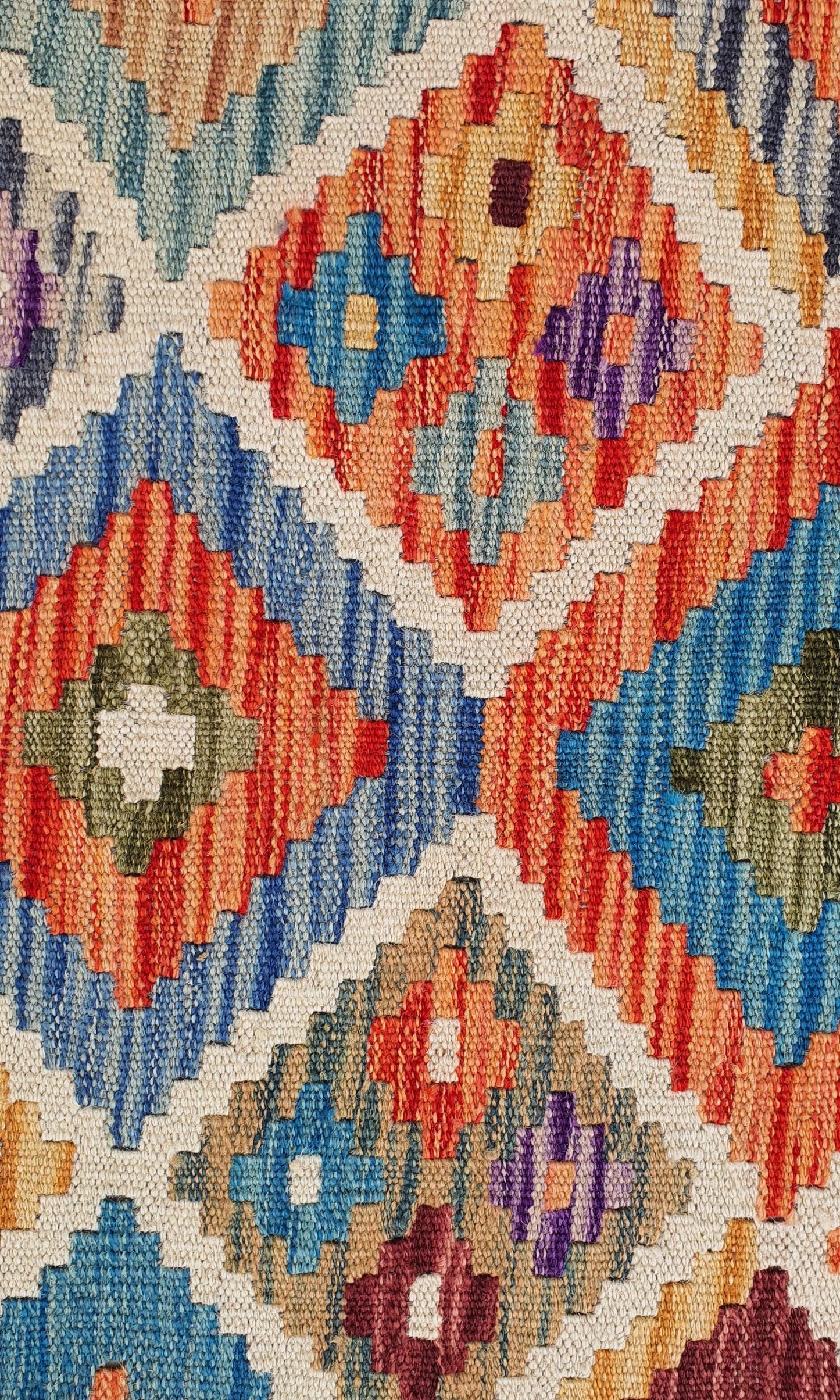 Uzbek Kilim Handwoven Tribal Rug, J80145