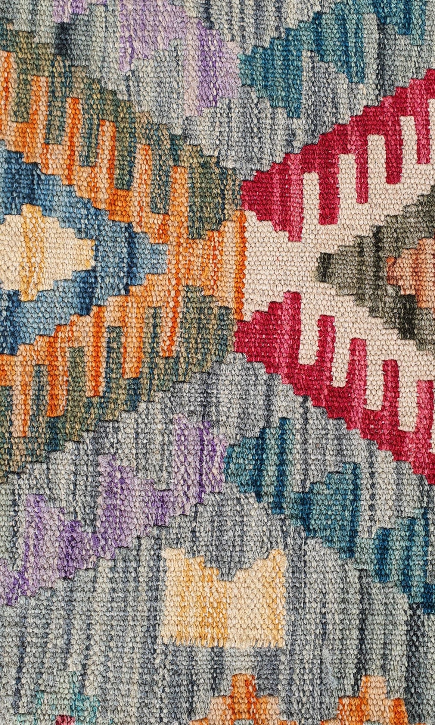 Uzbek Kilim Handwoven Tribal Rug, J80146