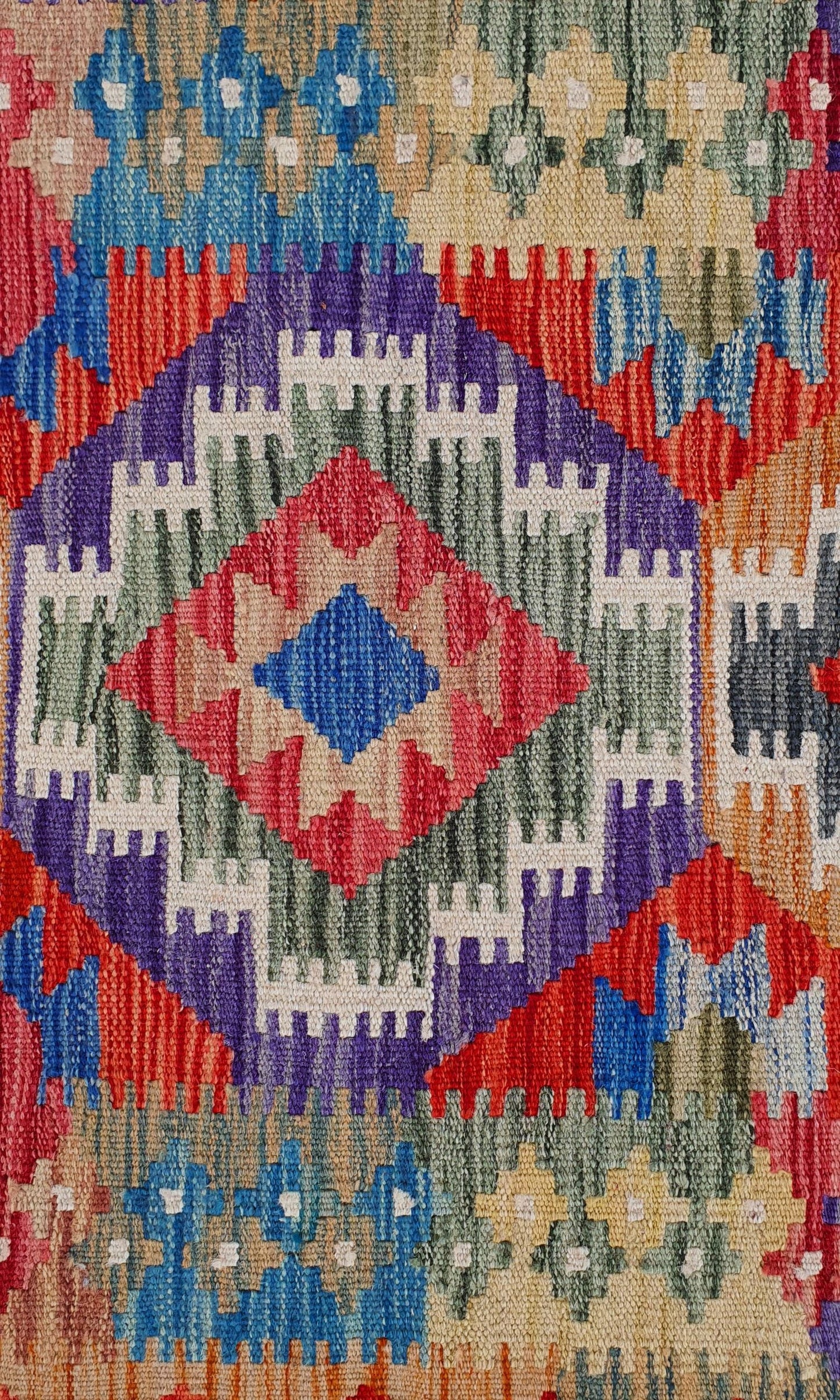 Uzbek Kilim Handwoven Tribal Rug, J80150