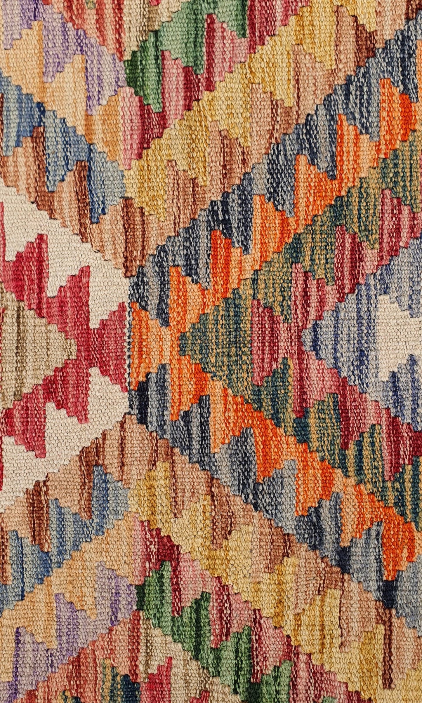 Uzbek Kilim Handwoven Tribal Rug, J80159