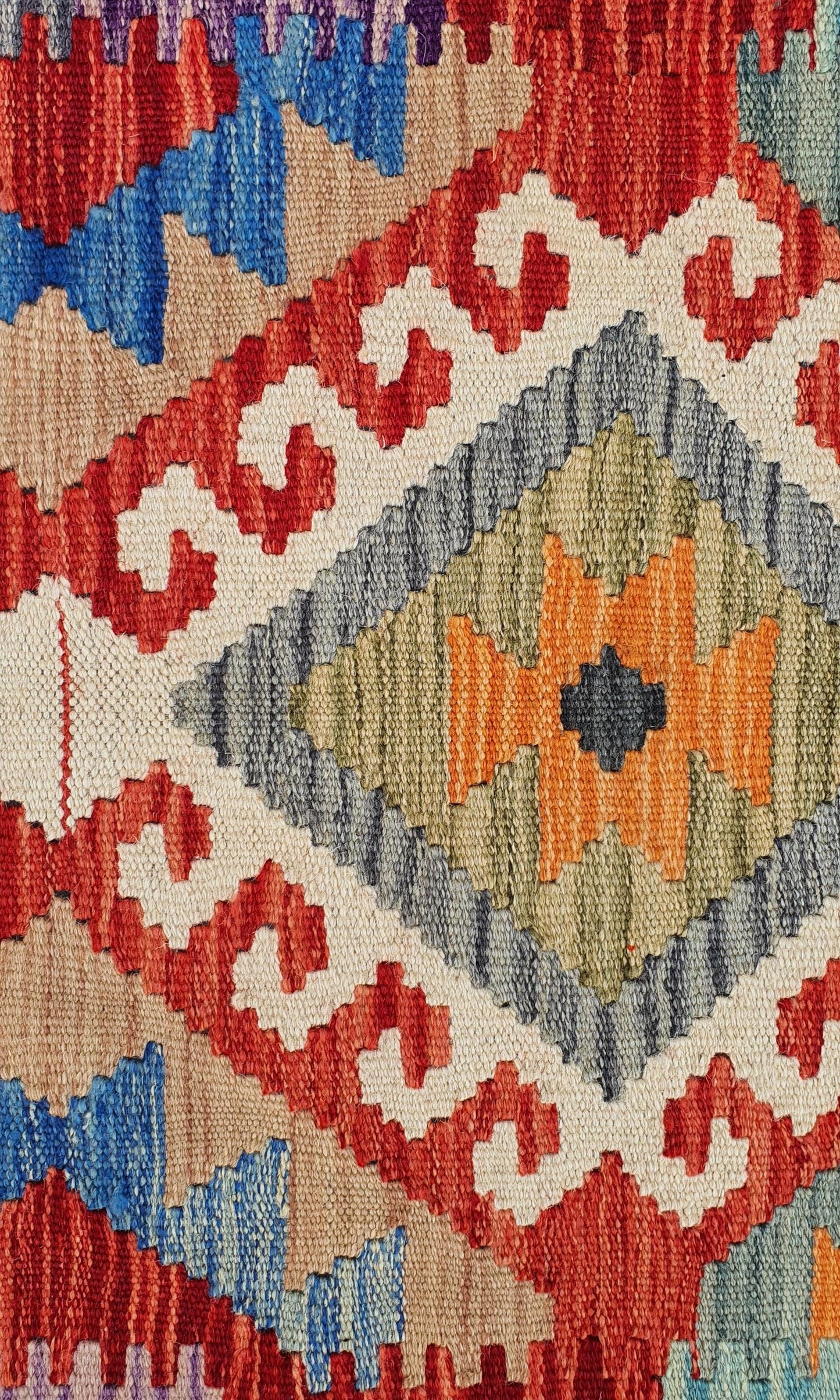 Uzbek Kilim Handwoven Tribal Rug, J80163
