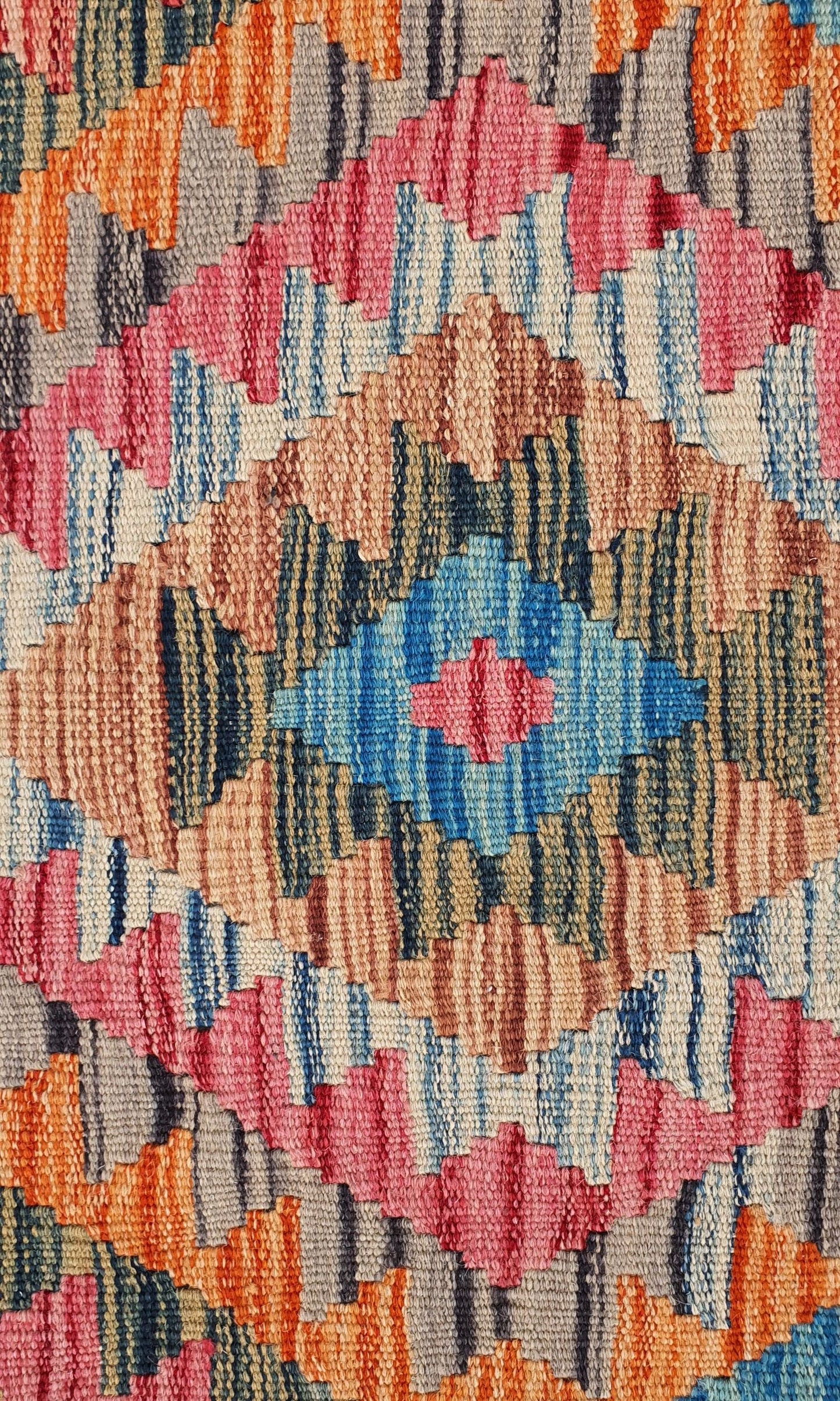 Uzbek Kilim Handwoven Tribal Rug, J80166