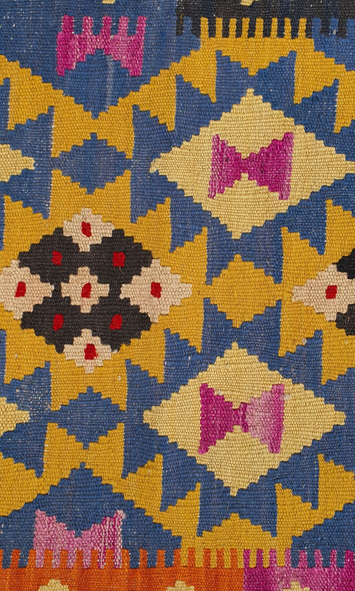 Uzbek Kilim Handwoven Tribal Rug, J80167