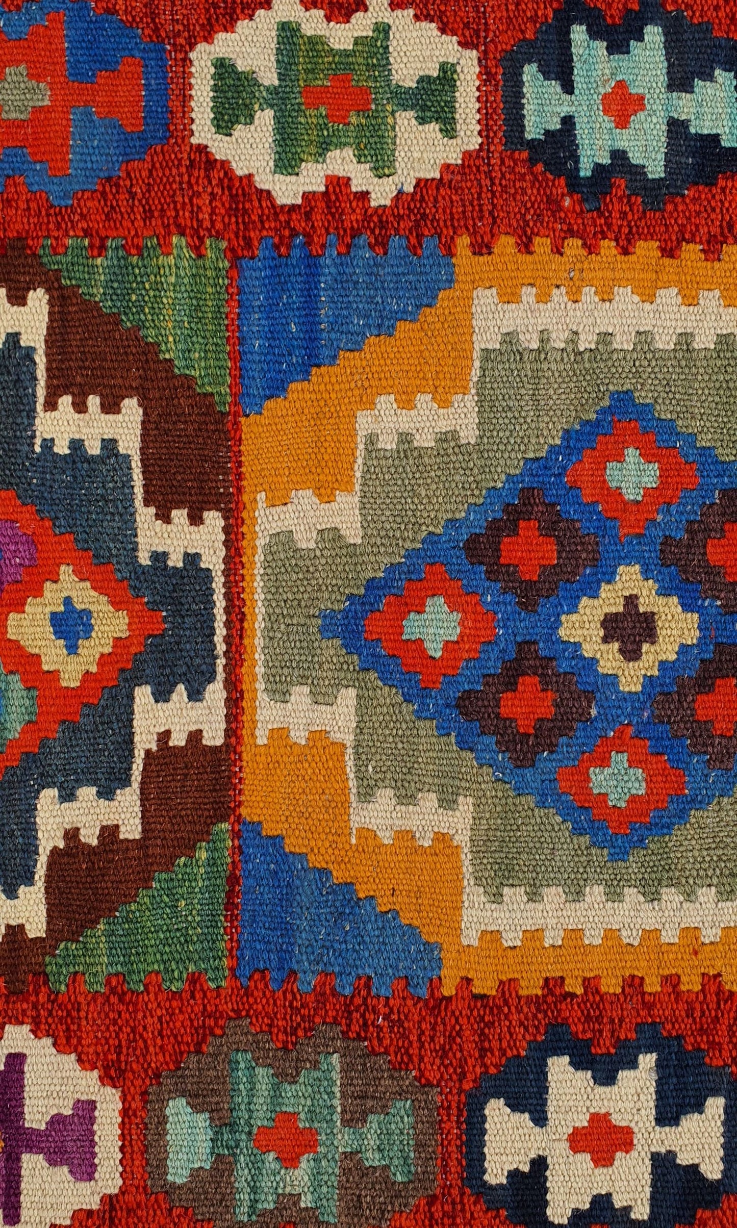 Uzbek Kilim Handwoven Tribal Rug, J80169